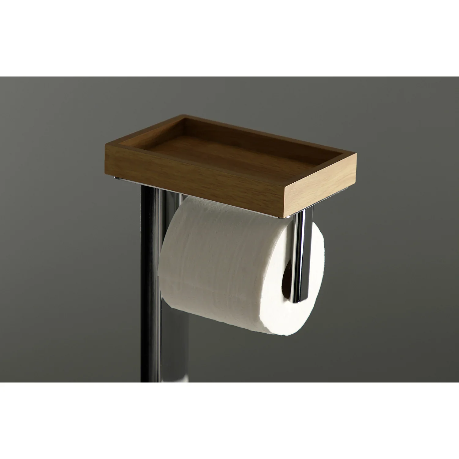 Kingston Brass Edenscape Freestanding Toilet Paper Holder with Storage Shelf, Polished Chrome (SCC8501) - Image 4