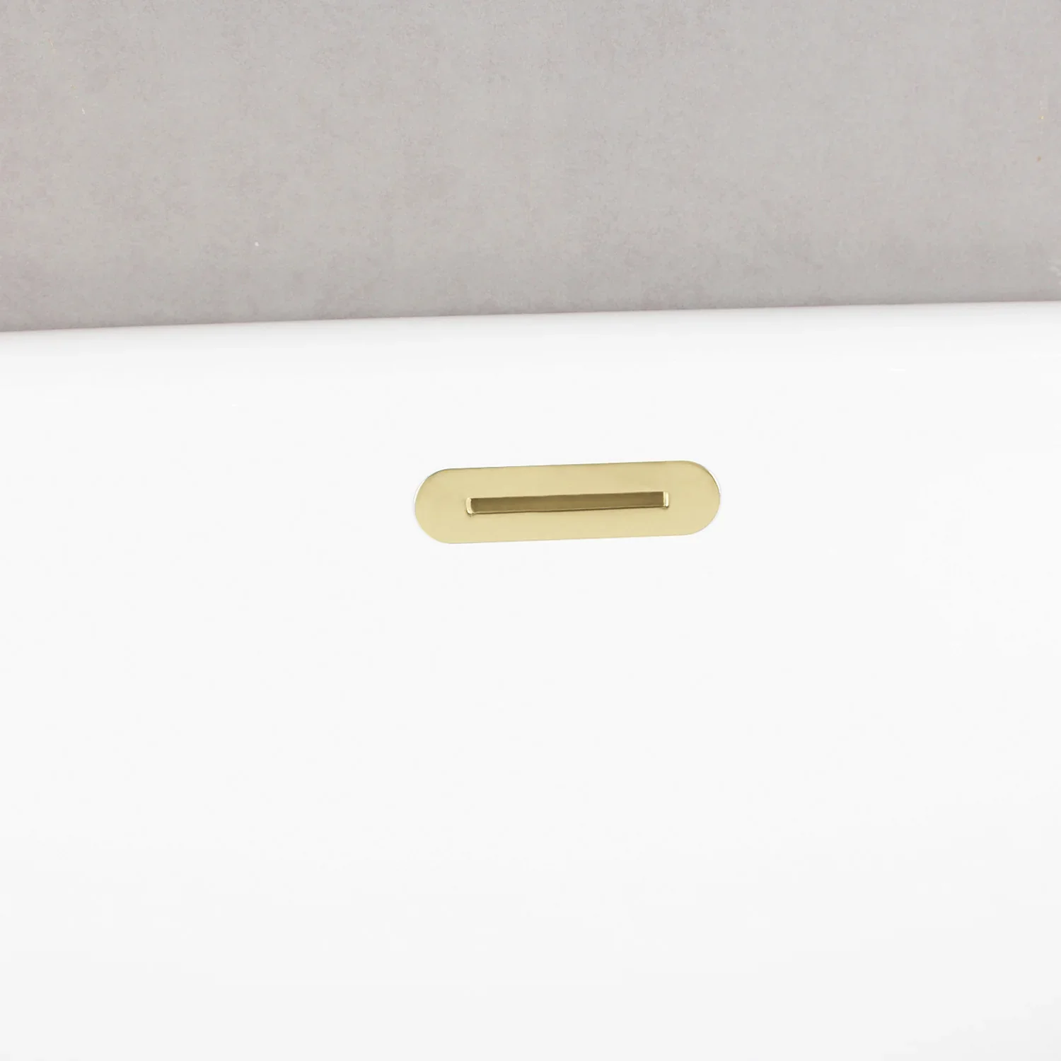 Kingston Brass 55" Acrylic Oval Double Ended Freestanding Tub with Drain, Glossy White/Polished Brass (VT7DE552823C422) - Image 3