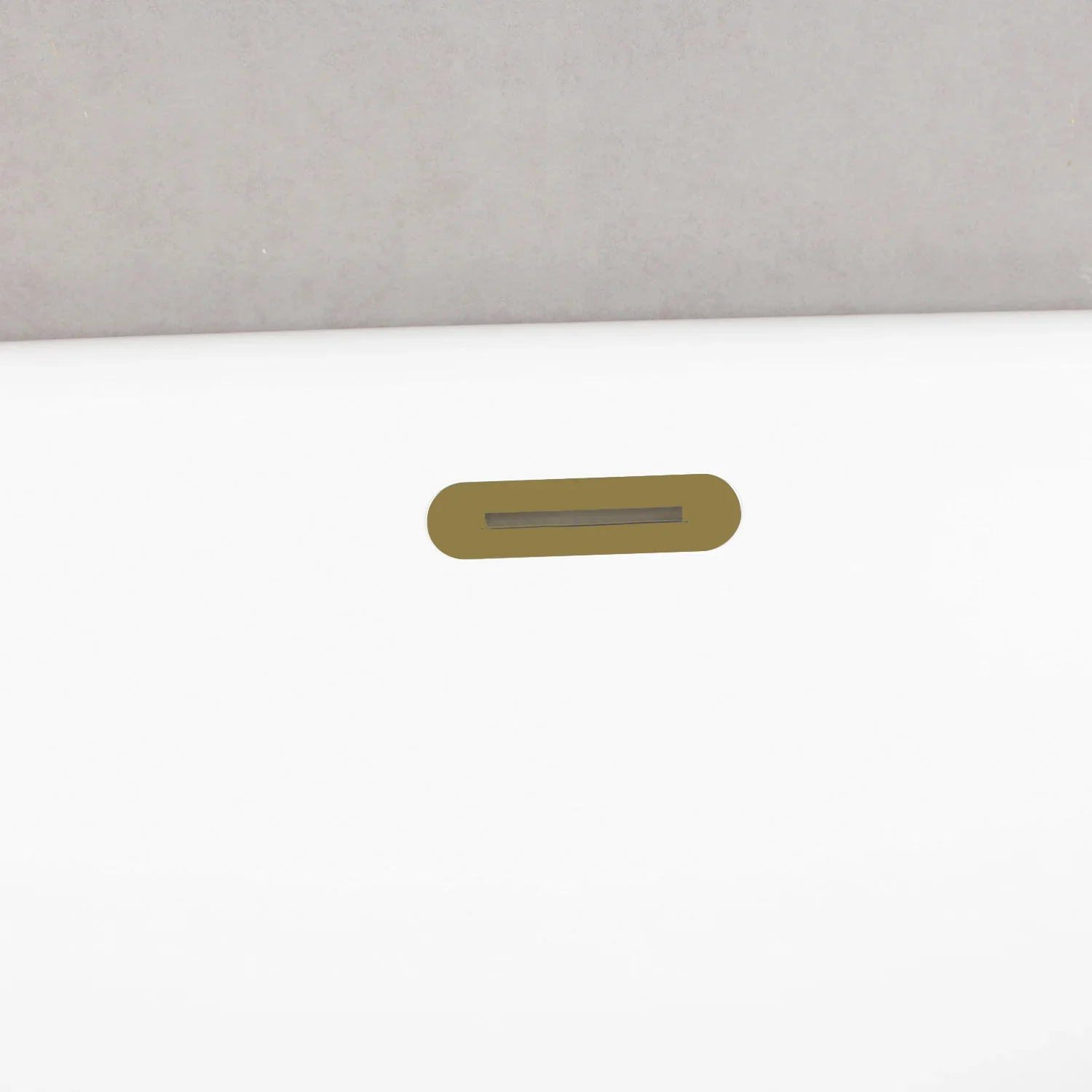 Kingston Brass 55" Acrylic Oval Double Ended Freestanding Tub with Drain, Glossy White/Brushed Brass (VT7DE552823C427) - Image 3