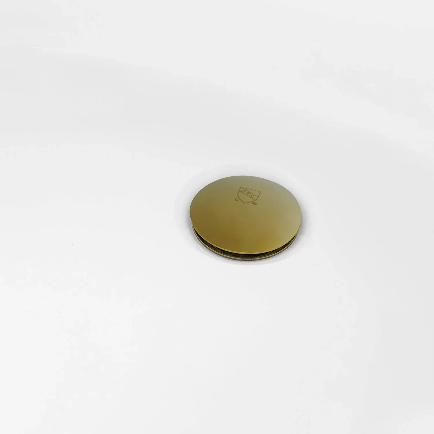 Kingston Brass 55" Acrylic Oval Double Ended Freestanding Tub with Drain, Glossy White/Brushed Brass (VT7DE552823C427) - Image 4