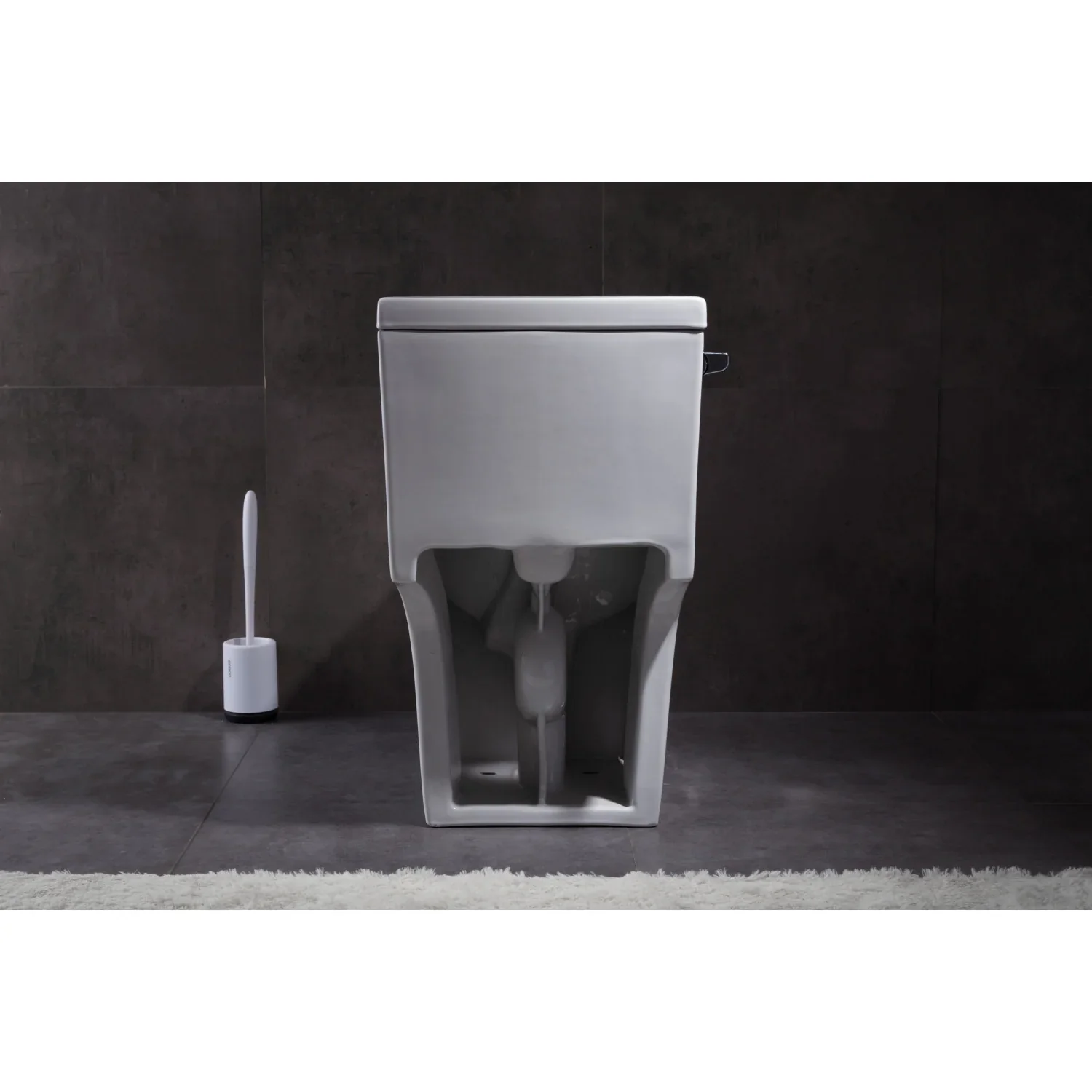Kingston Brass Courtyard One-Piece 1.28 GPF Single Flush Elongated Toilet, White (VTC2995) - Image 3