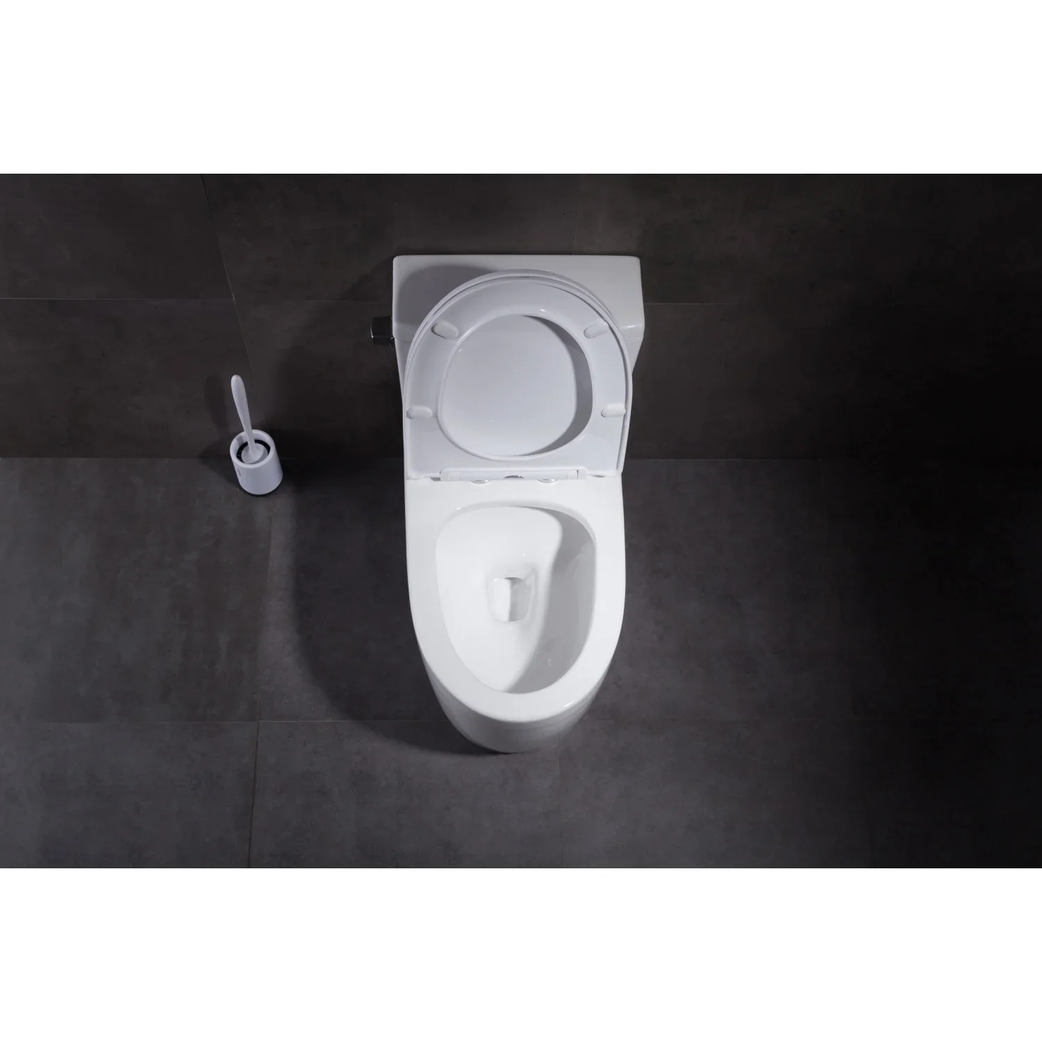 Kingston Brass Courtyard One-Piece 1.28 GPF Single Flush Elongated Toilet, White (VTC2995) - Image 4