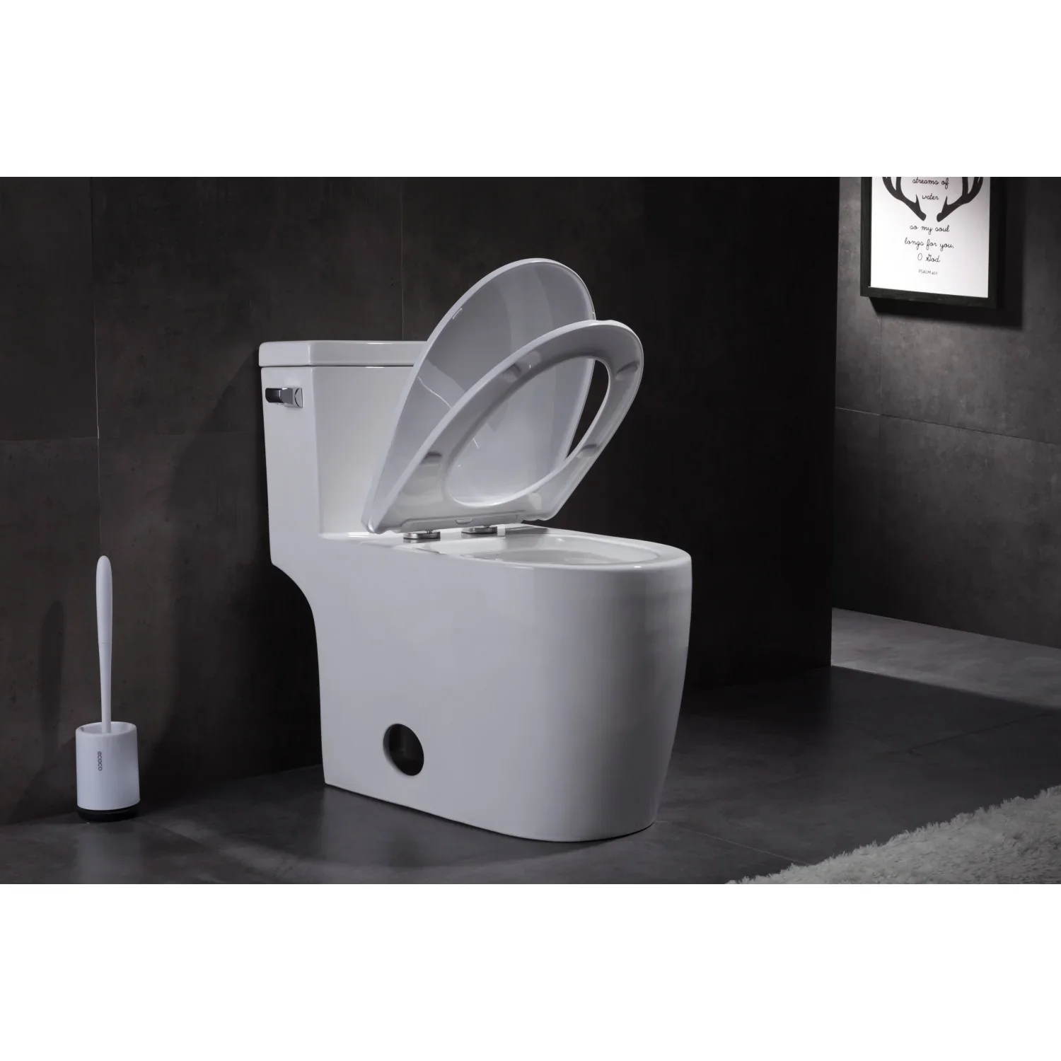 Kingston Brass Courtyard One-Piece 1.28 GPF Single Flush Elongated Toilet, White (VTC2995) - Image 6