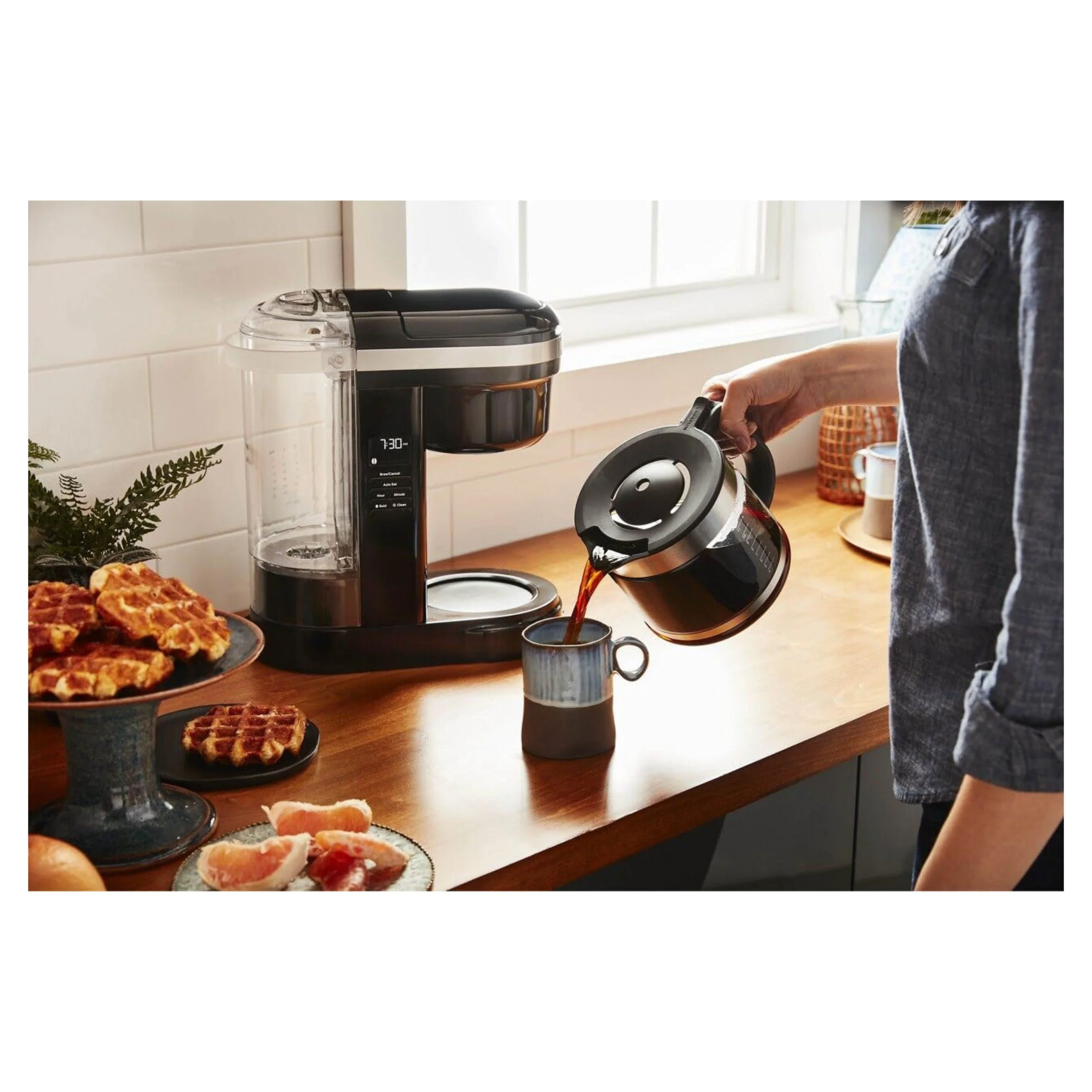 KitchenAid 12-Cup Drip Coffee Maker with Spiral Showerhead & Programmable Warming Plate in Matte Charcoal Gray (KCM1209DG) - Image 2