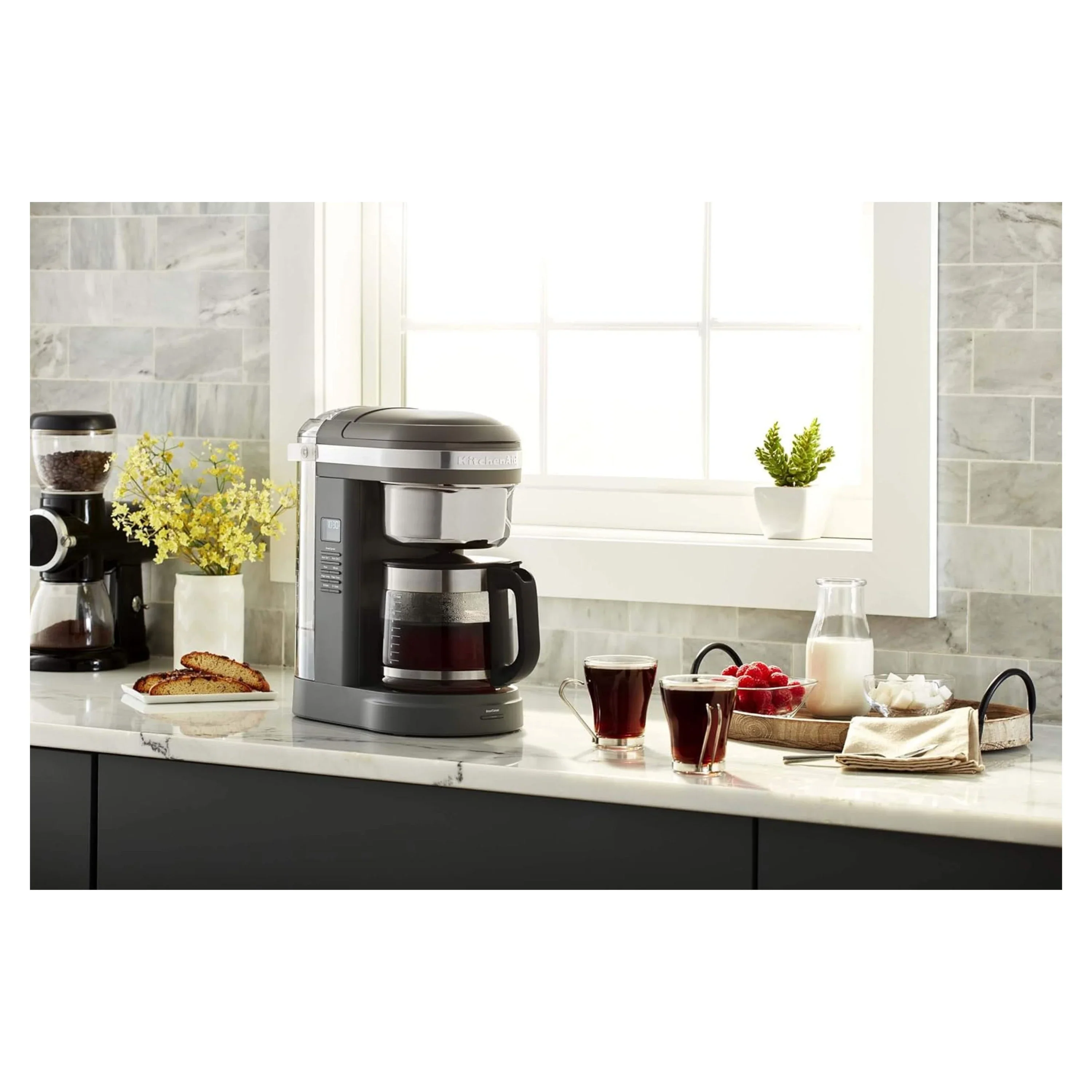 KitchenAid 12-Cup Drip Coffee Maker with Spiral Showerhead & Programmable Warming Plate in Matte Charcoal Gray (KCM1209DG) - Image 5