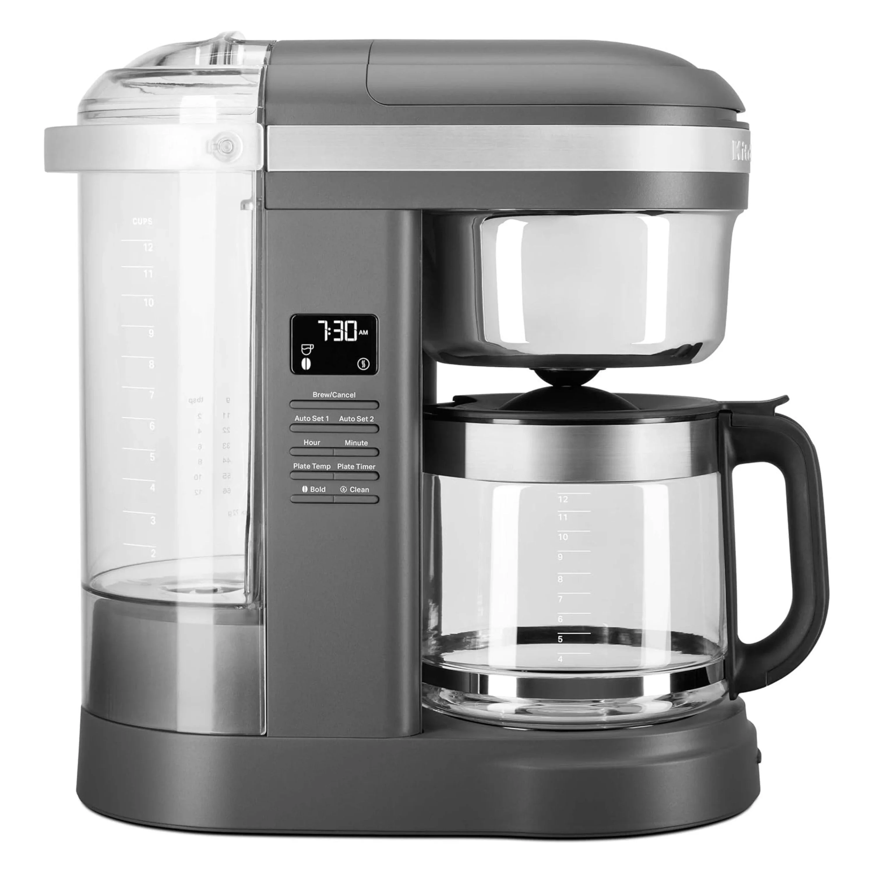 KitchenAid 12-Cup Drip Coffee Maker with Spiral Showerhead & Programmable Warming Plate in Matte Charcoal Gray (KCM1209DG) - Image 6