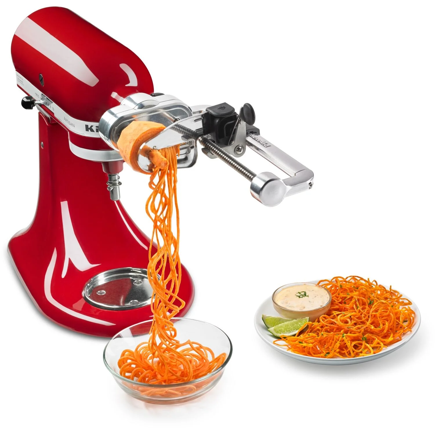 KitchenAid 7 Blade Spiralizer Attachment with Peel, Core and Slice Attachment (KSM2APC) - Image 3