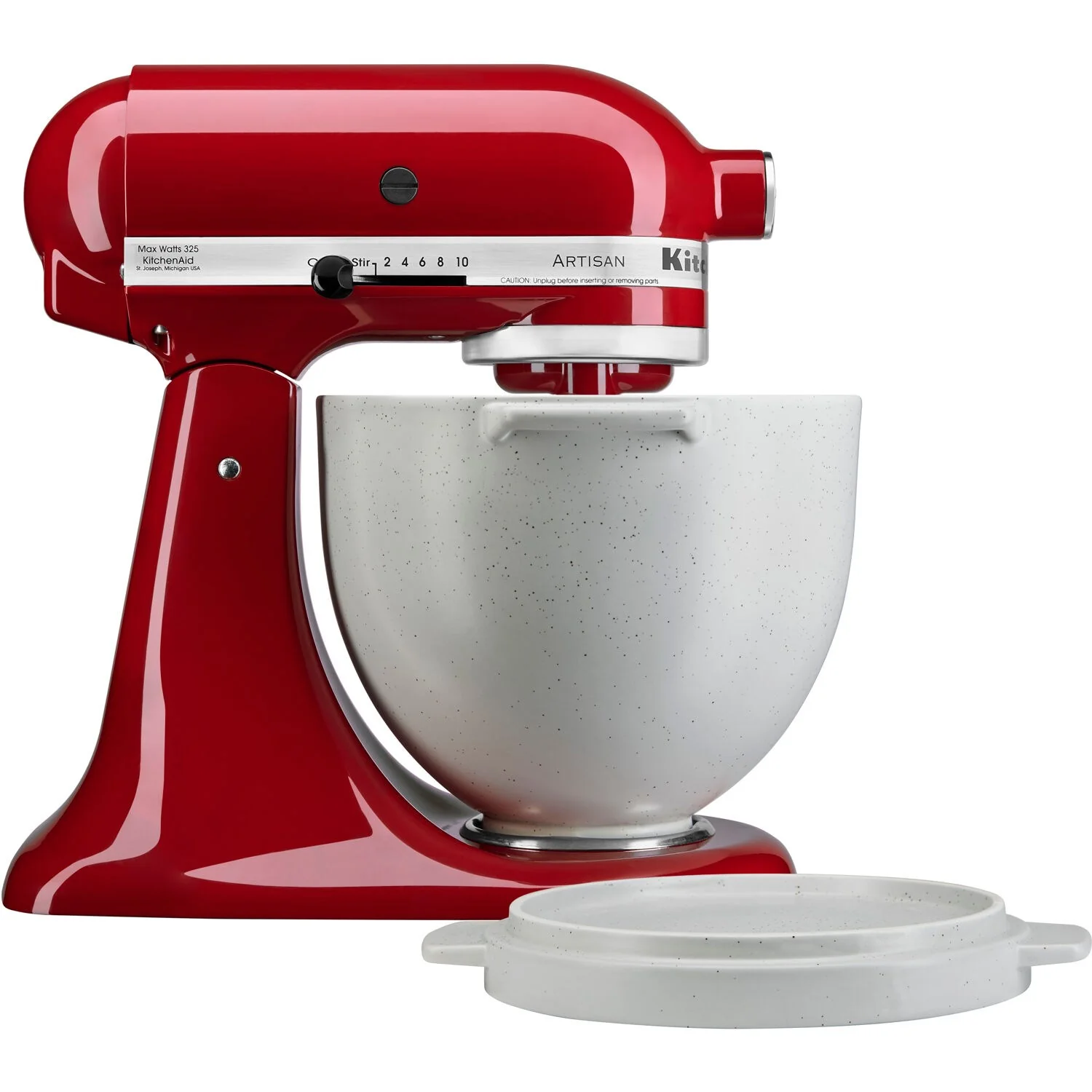 KitchenAid Bread Bowl with Baking Lid in Grey Speckled Ceramic (KSM2CB5BGS) - Image 6