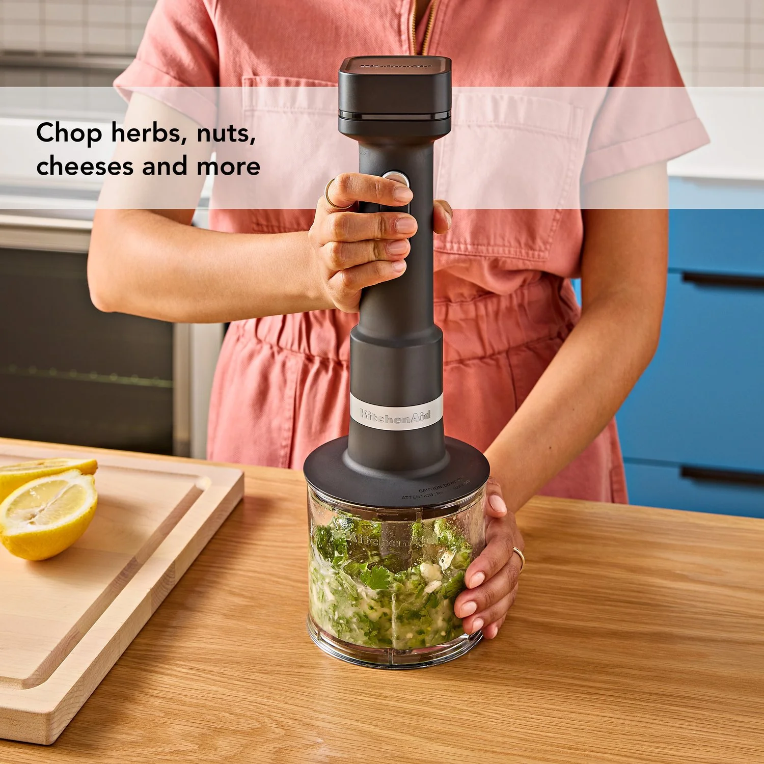 KitchenAid Cordless 12V Hand Blender in Black Matte with Battery, USB-C Cable, & Wall Adapter (KHBRV75BM) - Image 2