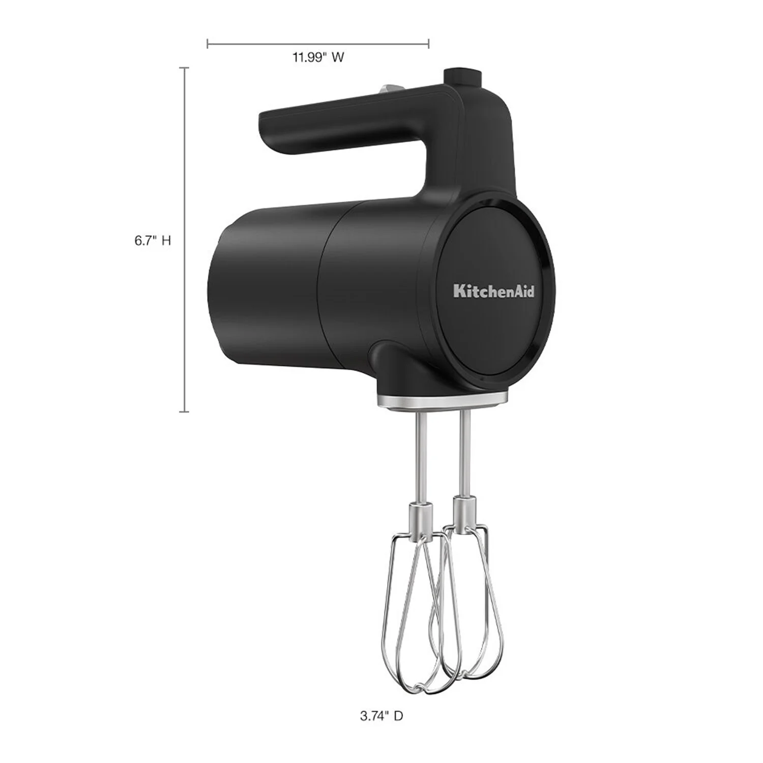 KitchenAid 12V Cordless Hand Mixer in Black Matte (KHMR700BM) - Image 10