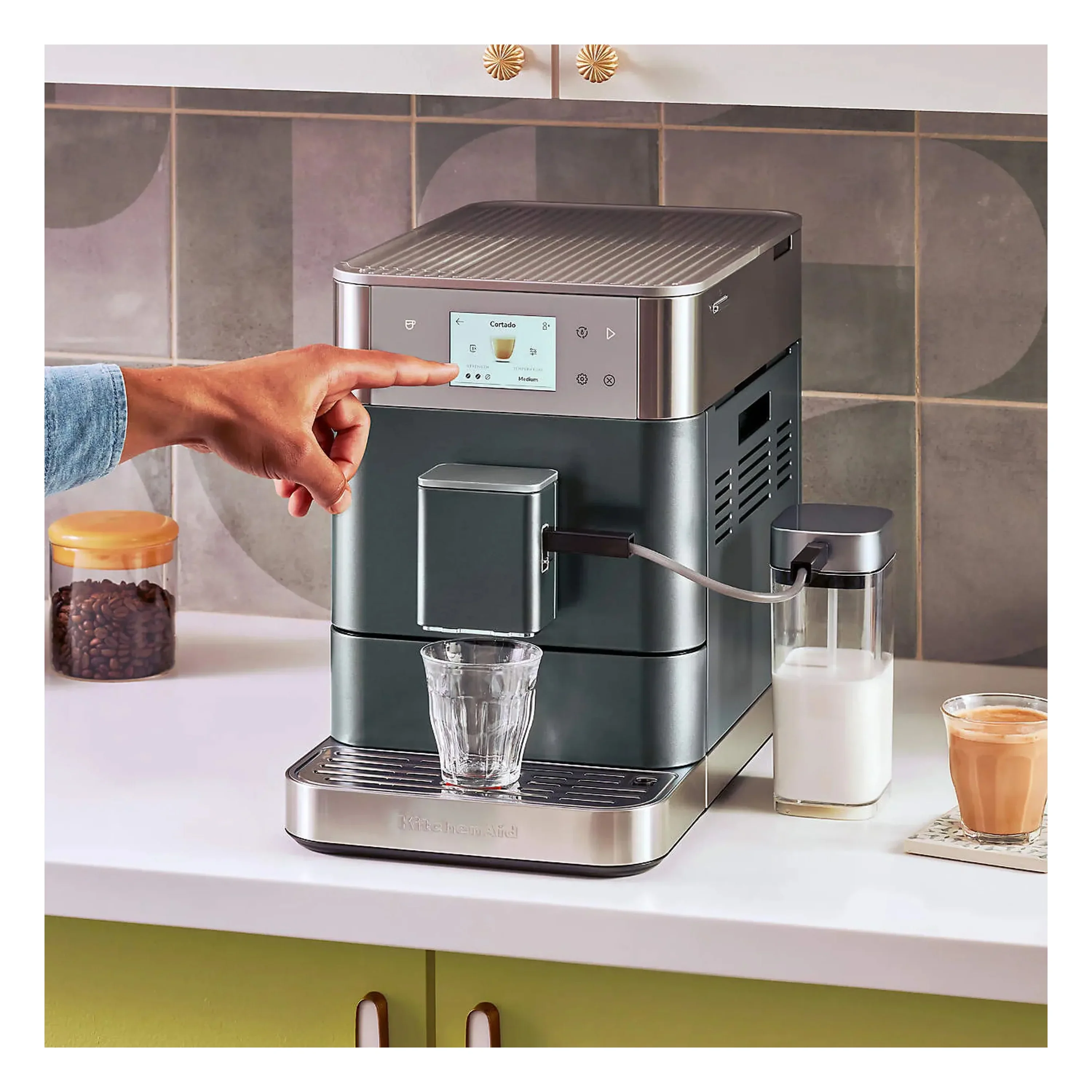 KitchenAid Fully Automatic Espresso Machine KF7 with Milk Container in Juniper (KES8557JP) - Image 2