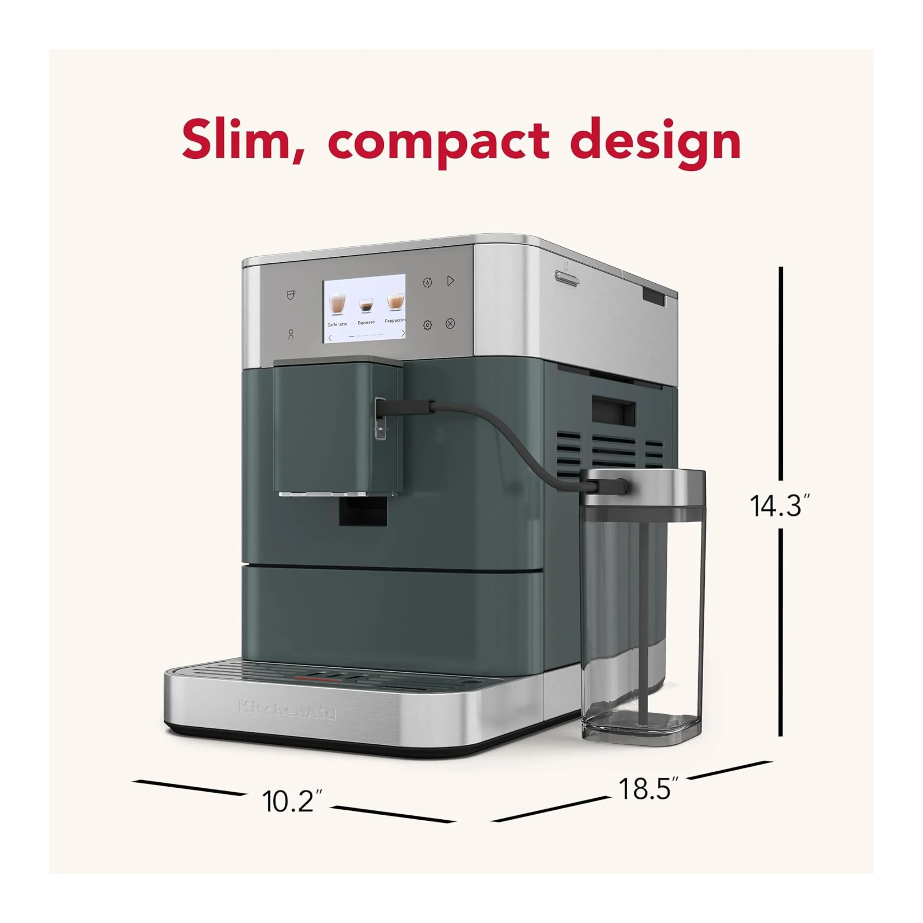 KitchenAid Fully Automatic Espresso Machine KF7 with Milk Container in Juniper (KES8557JP) - Image 8