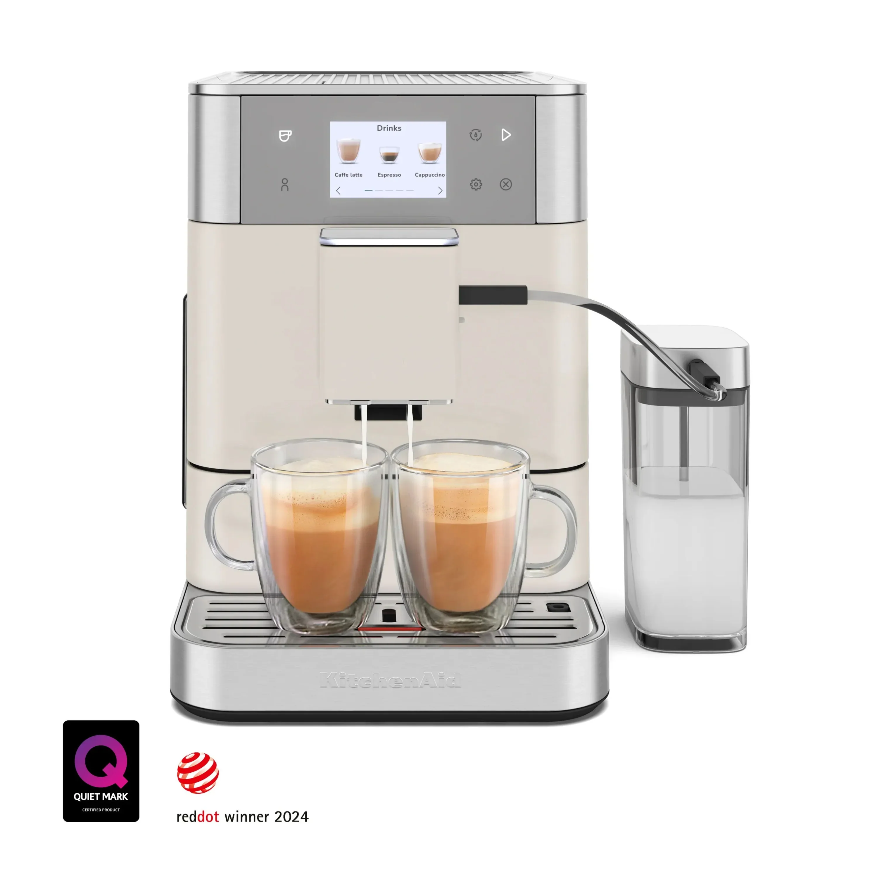 KitchenAid Fully Automatic Espresso Machine KF7 with Milk Container in Porcelain White (KES8557PL) - Image 7