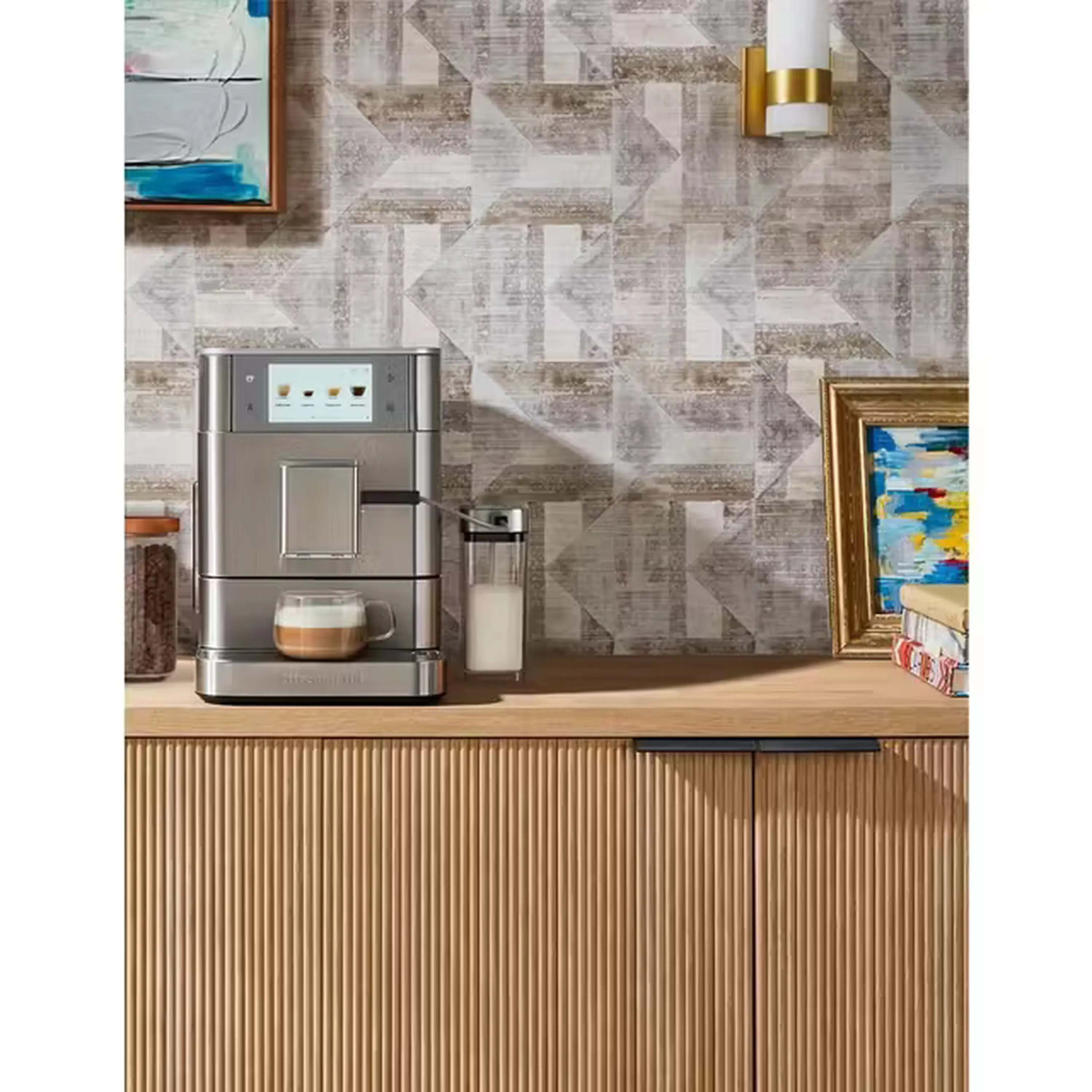 KitchenAid Fully Automatic Espresso Machine KF8 with Milk Container in Stainless Steel (KES8558SX) - Image 3