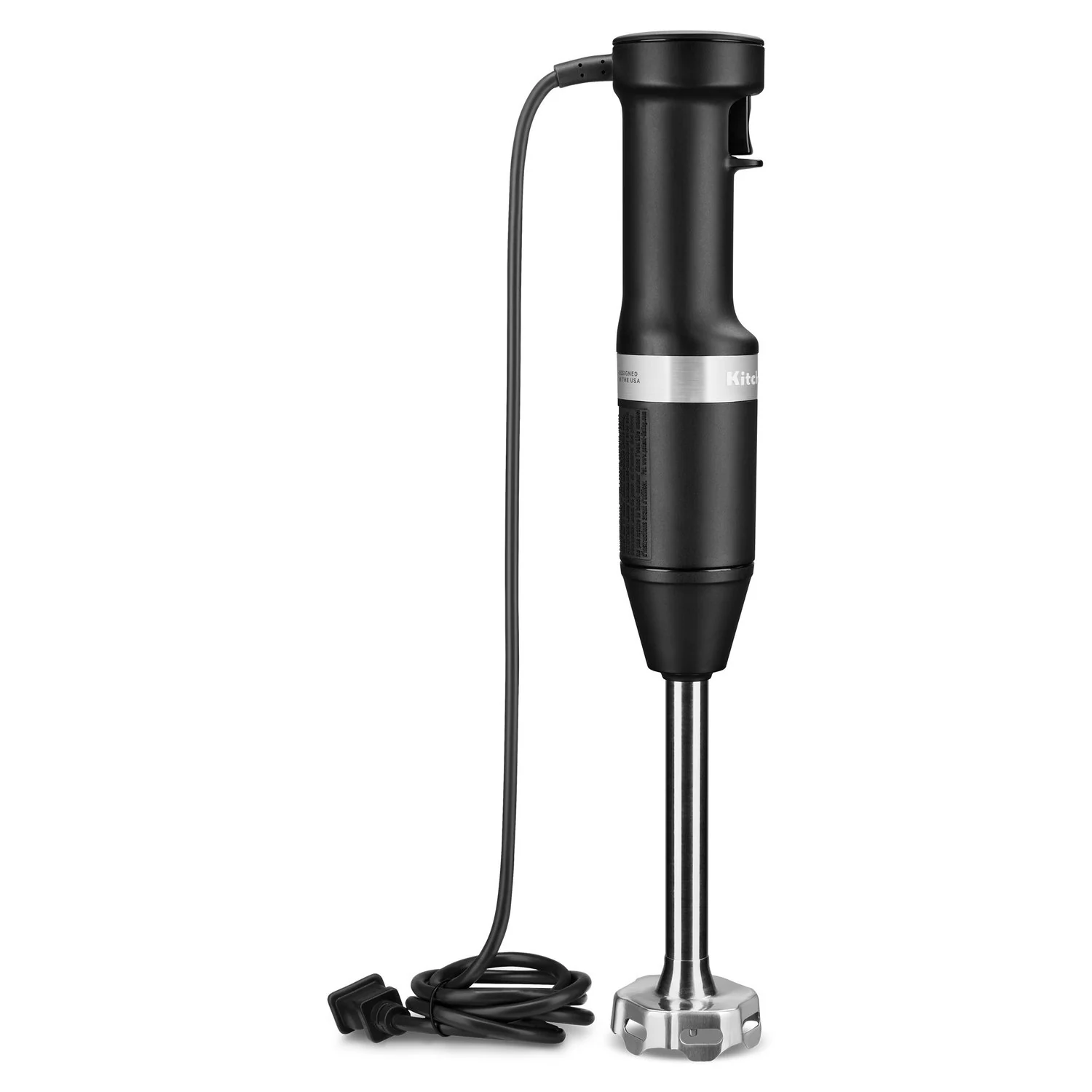 KitchenAid Immersion Blender Corded Variable Speed Trigger, Blending Jar W/Lid in Black Matte (KHBV83BM) - Image 5
