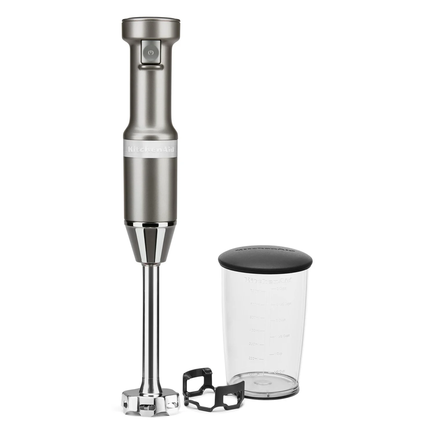 KitchenAid Immersion Blender Corded Variable Speed Trigger, Blending Jar W/Lid in Contour Silver (KHBV53CU) - Image 5