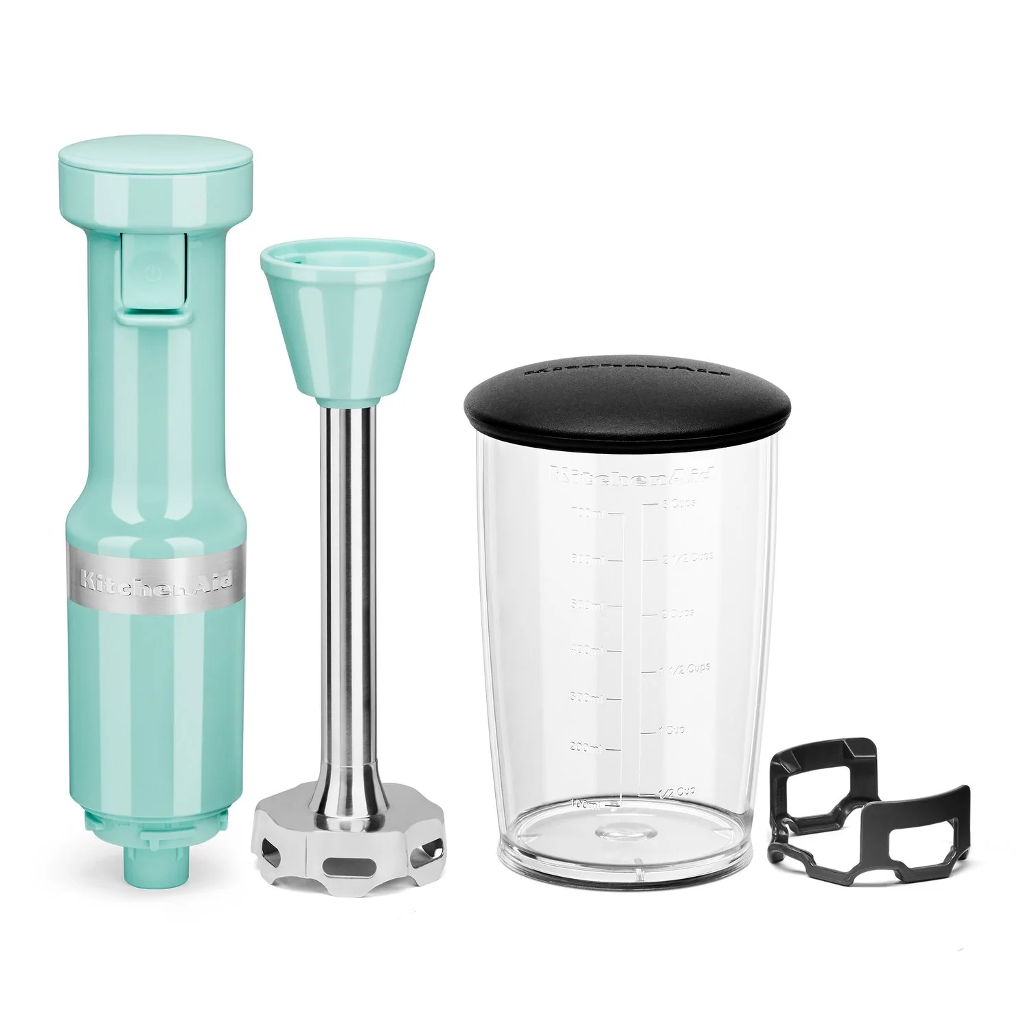 KitchenAid Immersion Blender Corded Variable Speed Trigger, Blending Jar W/Lid in Ice Blue (KHBV53IC) - Image 3