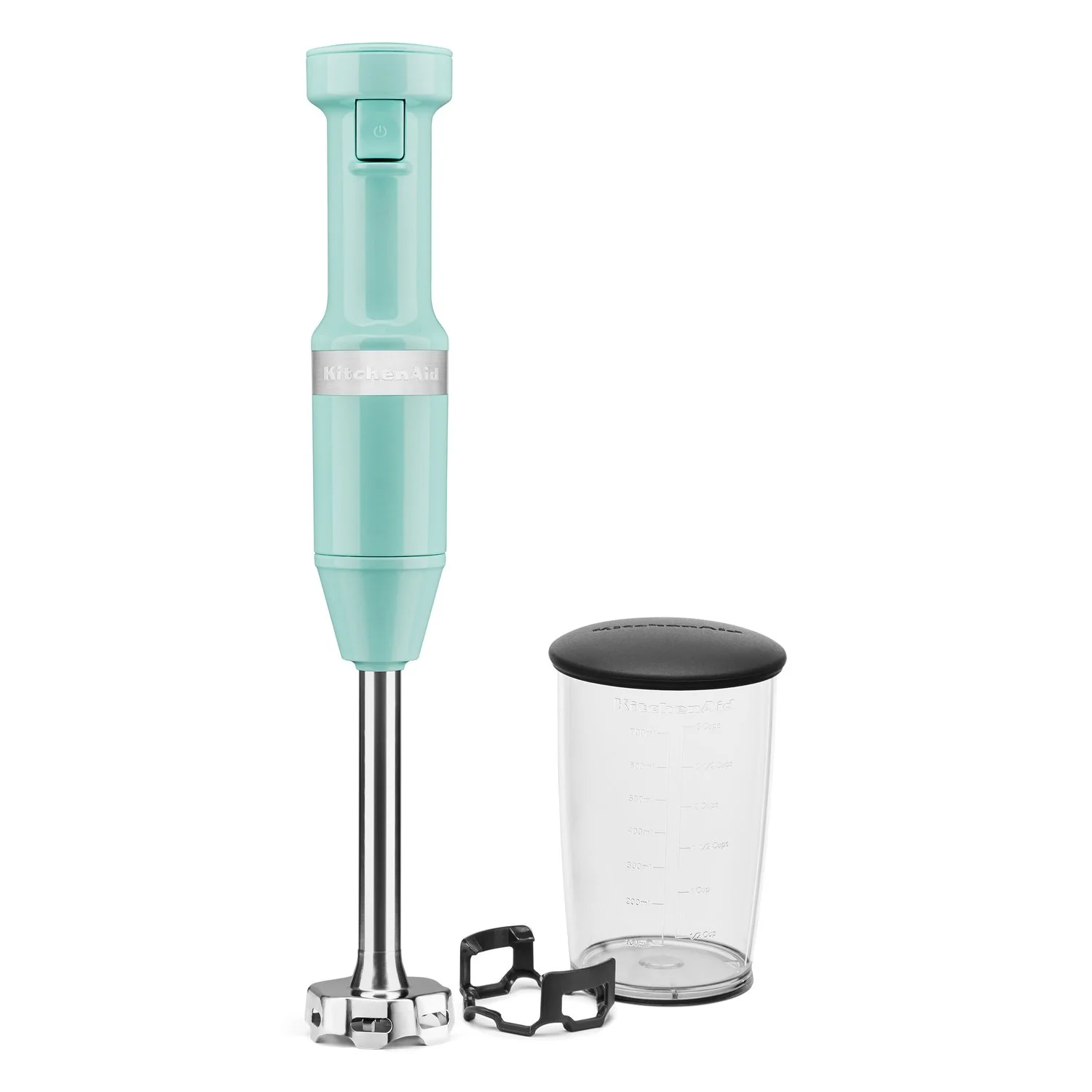 KitchenAid Immersion Blender Corded Variable Speed Trigger, Blending Jar W/Lid in Ice Blue (KHBV53IC) - Image 4