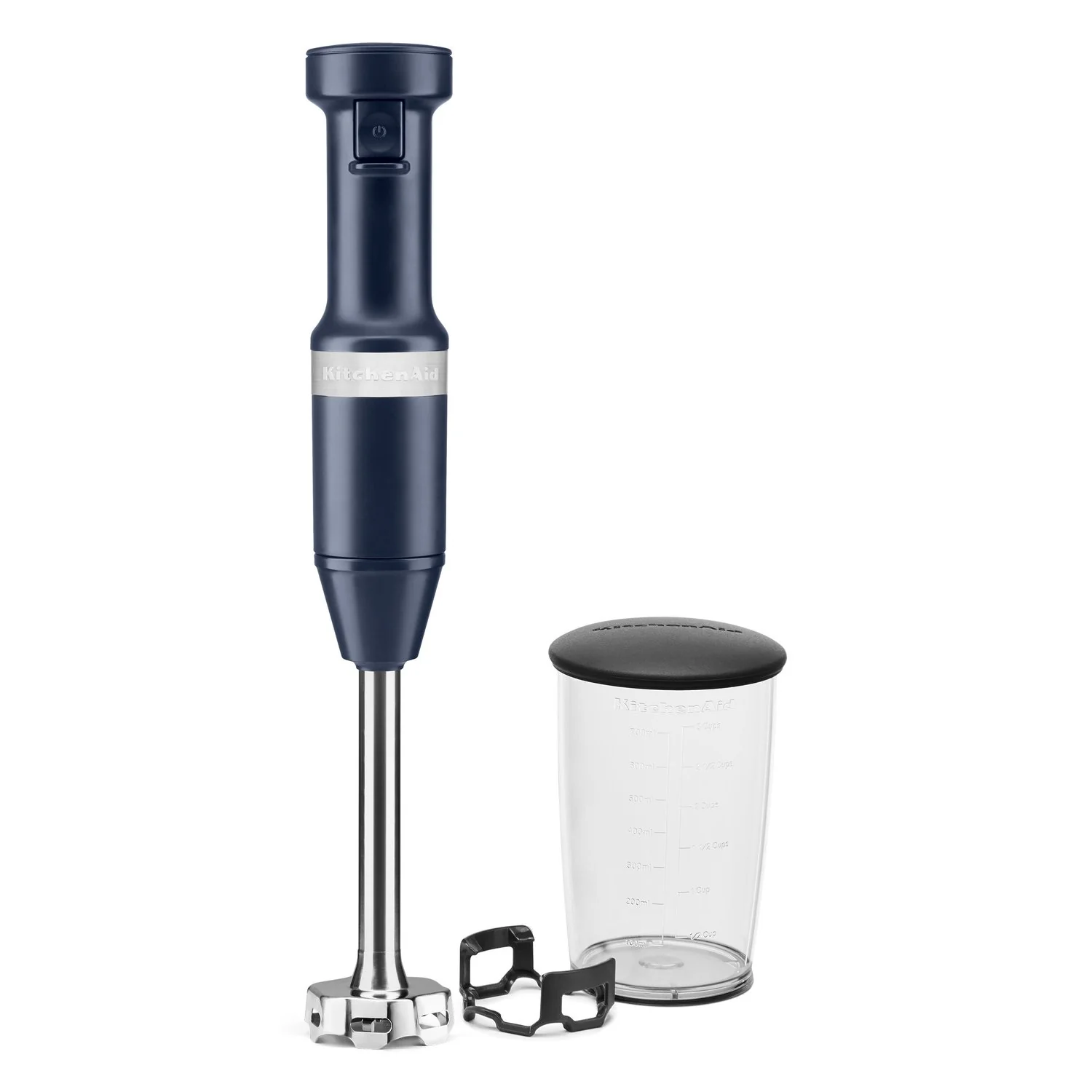 KitchenAid Immersion Blender Corded Variable Speed Trigger, Blending Jar W/Lid in Ink Blue (KHBV53IB) - Image 4