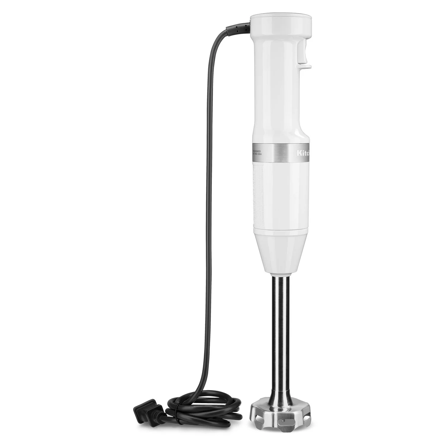 KitchenAid Immersion Blender Corded Variable Speed Trigger, Blending Jar W/Lid in White (KHBV83WH) - Image 5