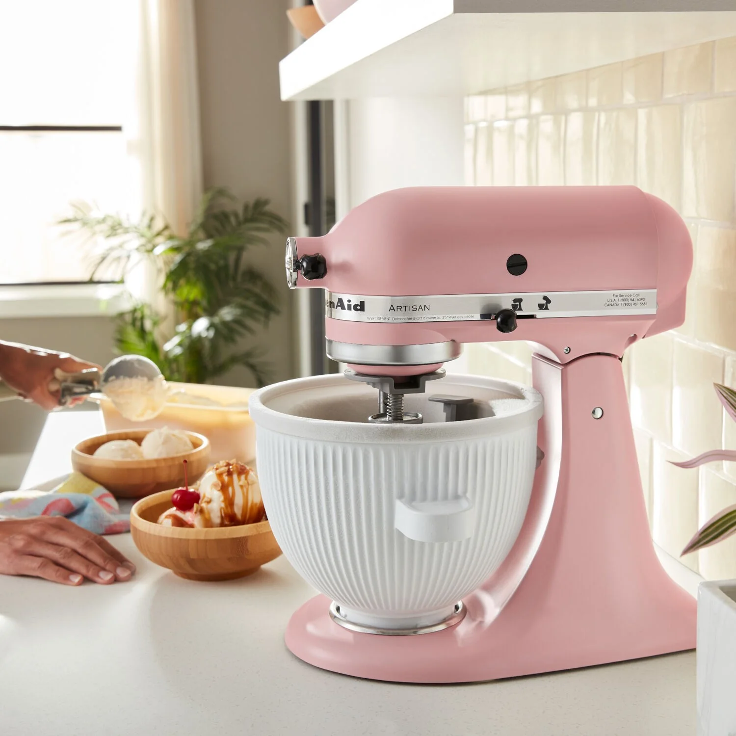 KitchenAid Artisan 5-Quart Tilt-Head Stand Mixer in Matte Dried Rose (KSM150PSDR) - Image 2