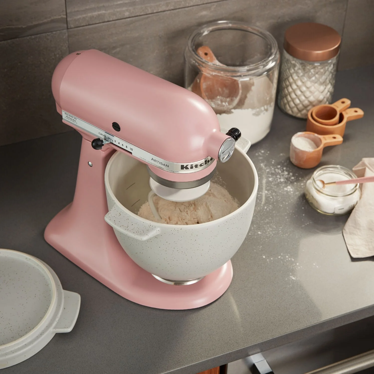 KitchenAid Artisan 5-Quart Tilt-Head Stand Mixer in Matte Dried Rose (KSM150PSDR) - Image 3