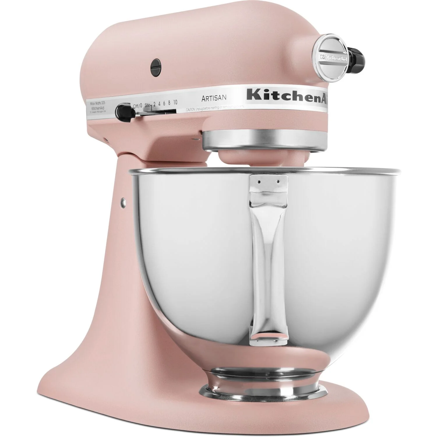 KitchenAid Artisan 5 Quart Tilt-Head Stand Mixer in Feather Pink (KSM150PSFT) - Image 5