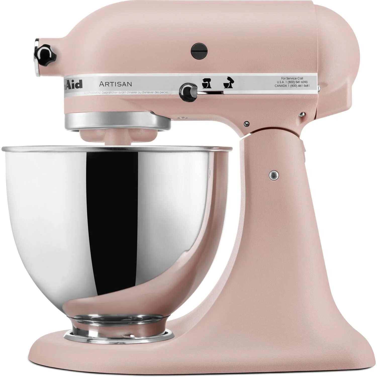 KitchenAid Artisan 5 Quart Tilt-Head Stand Mixer in Feather Pink (KSM150PSFT) - Image 6