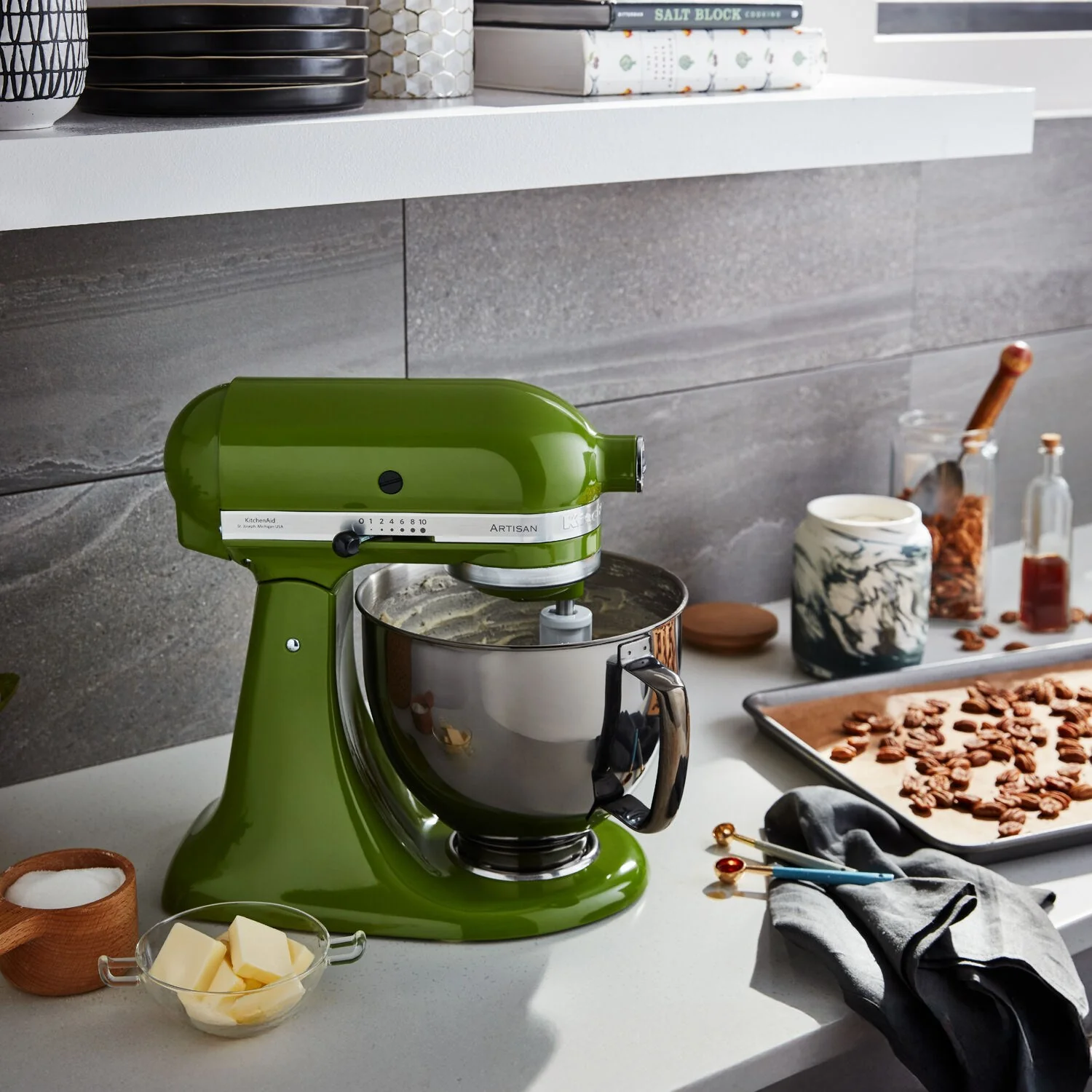 KitchenAid Artisan 5-Quart Tilt-Head Stand Mixer in Matcha (KSM150PSMA) - Image 2