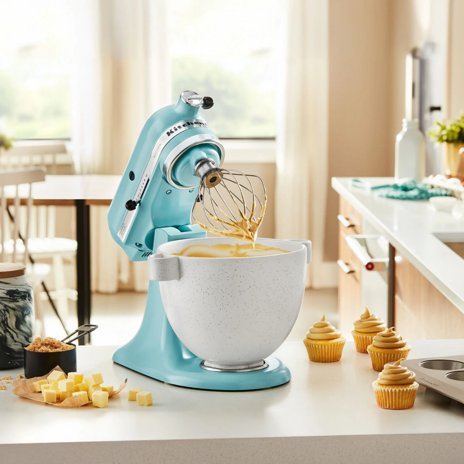 KitchenAid Artisan 5-Quart Tilt-Head Stand Mixer in Mineral Water Blue (KSM150PSMI) - Image 2