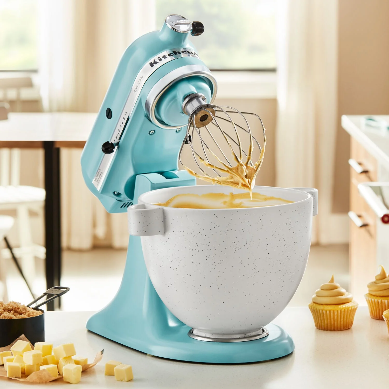 KitchenAid Artisan 5-Quart Tilt-Head Stand Mixer in Mineral Water Blue (KSM150PSMI) - Image 3