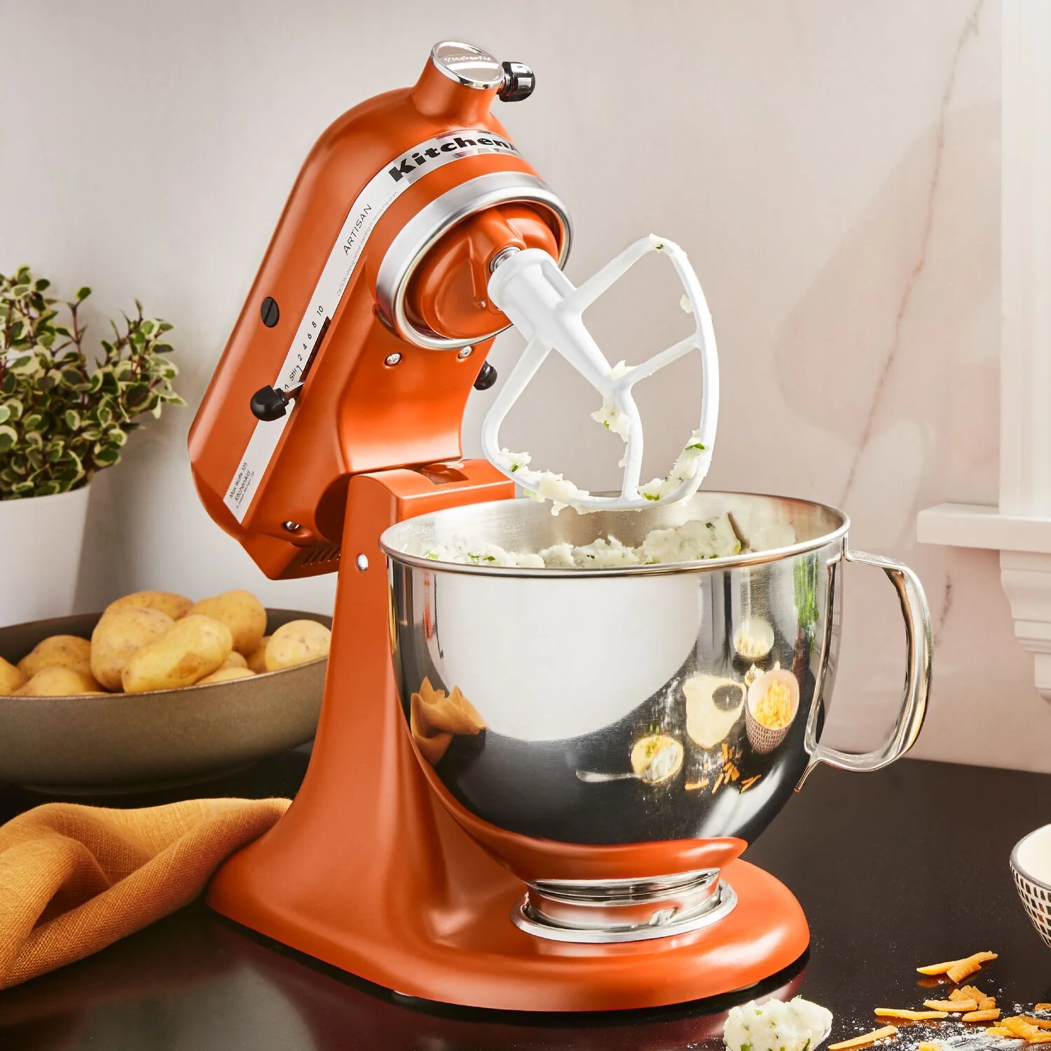 KitchenAid Artisan 5-Quart Tilt-Head Stand Mixer in Scorched Orange (KSM150PSSC) - Image 3