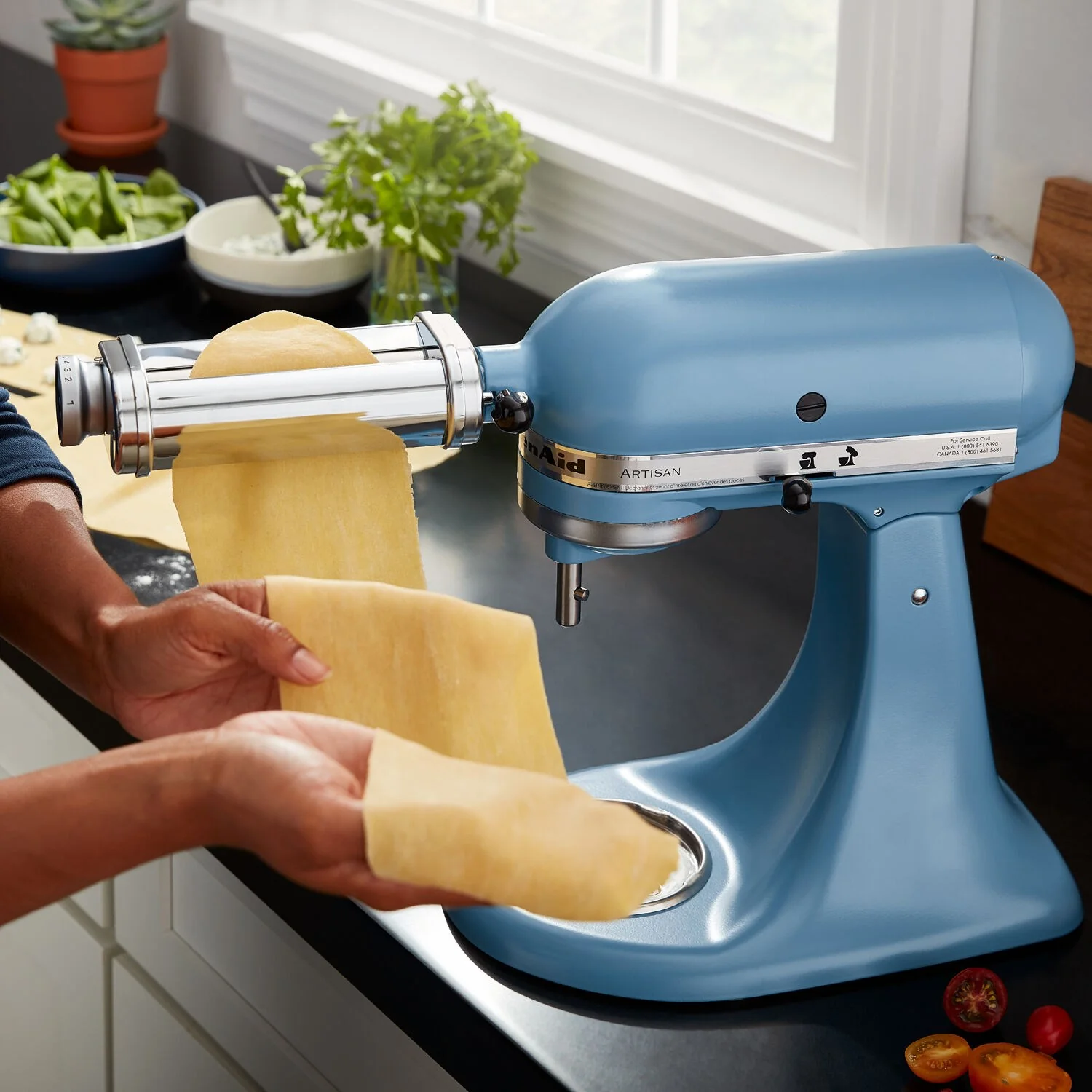 KitchenAid Artisan 5-Quart Tilt-Head Stand Mixer in Blue Velvet (KSM150PSVB) - Image 4
