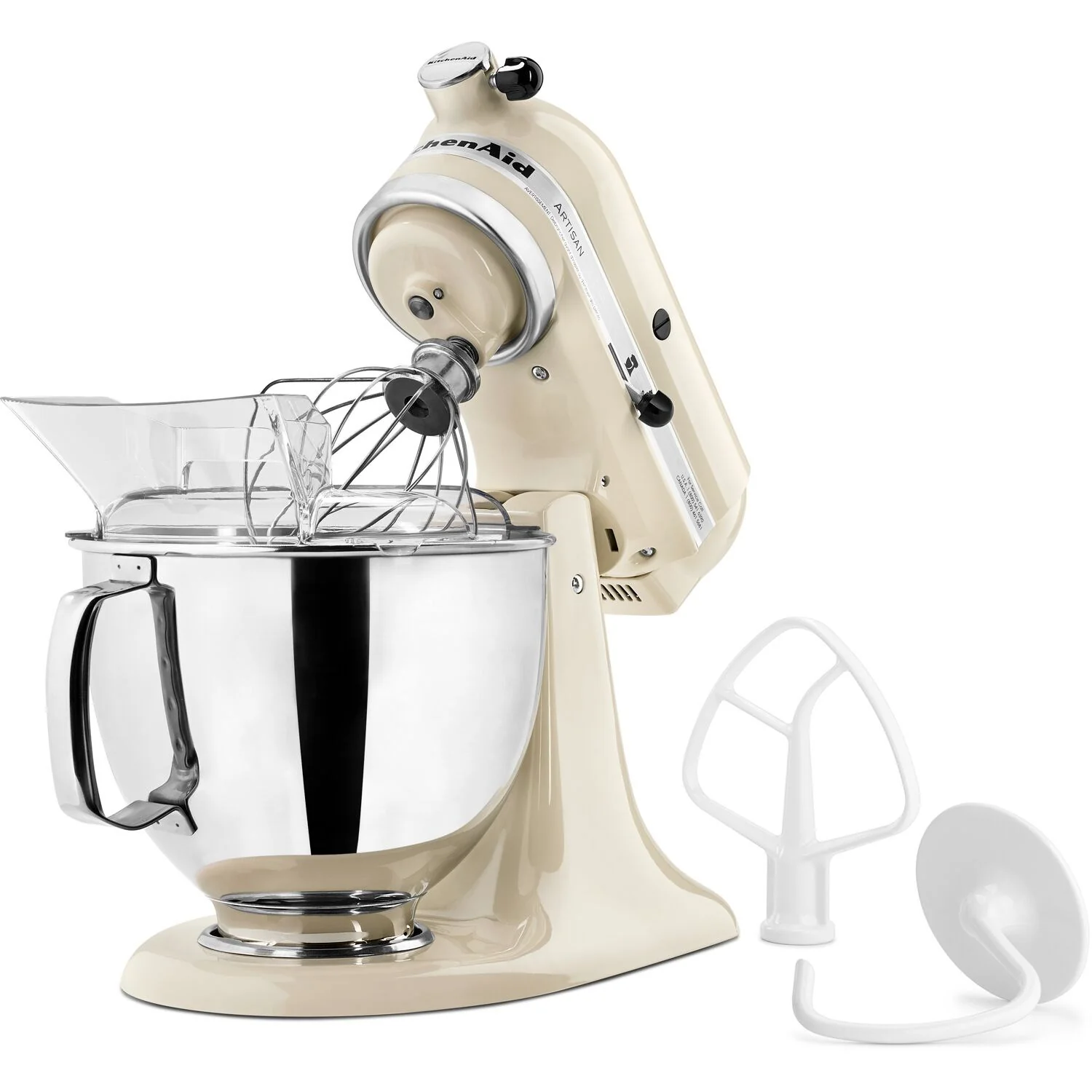 KitchenAid Artisan 5 Quart Tilt-Head Stand Mixer in Almond Cream (KSM150PSAC) - Image 5