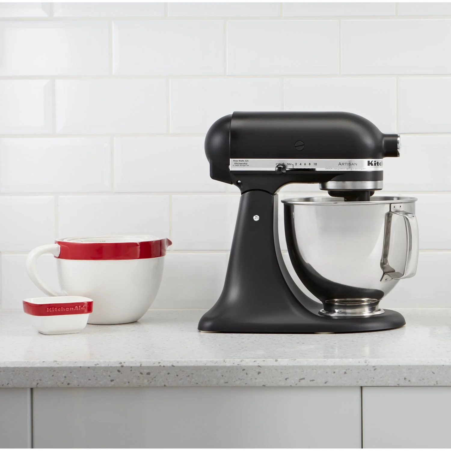 KitchenAid Artisan 5-Quart Tilt-Head Stand Mixer in Black Matte (KSM150PSBM) - Image 2