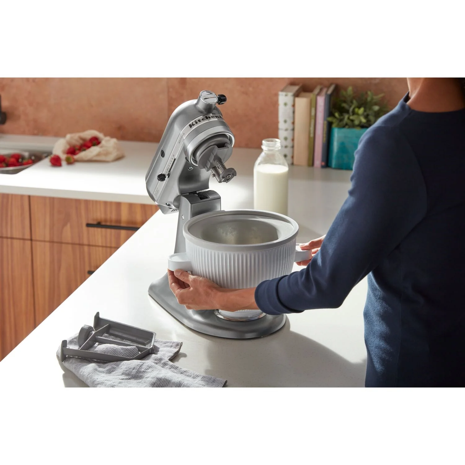 KitchenAid Artisan 5-Quart Tilt-Head Stand Mixer in Contour Silver (KSM150PSCU) - Image 3
