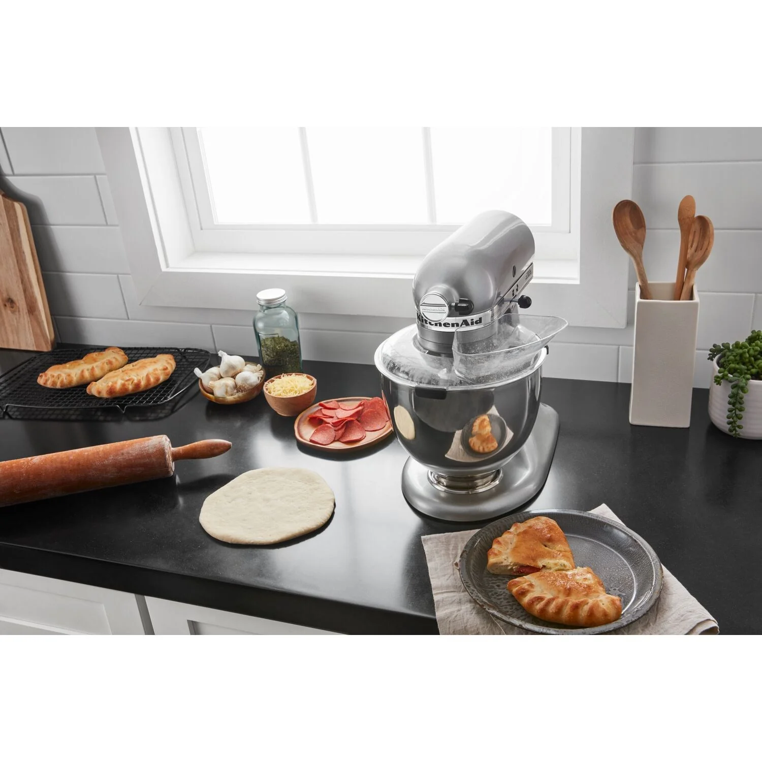 KitchenAid Artisan 5-Quart Tilt-Head Stand Mixer in Contour Silver (KSM150PSCU) - Image 4