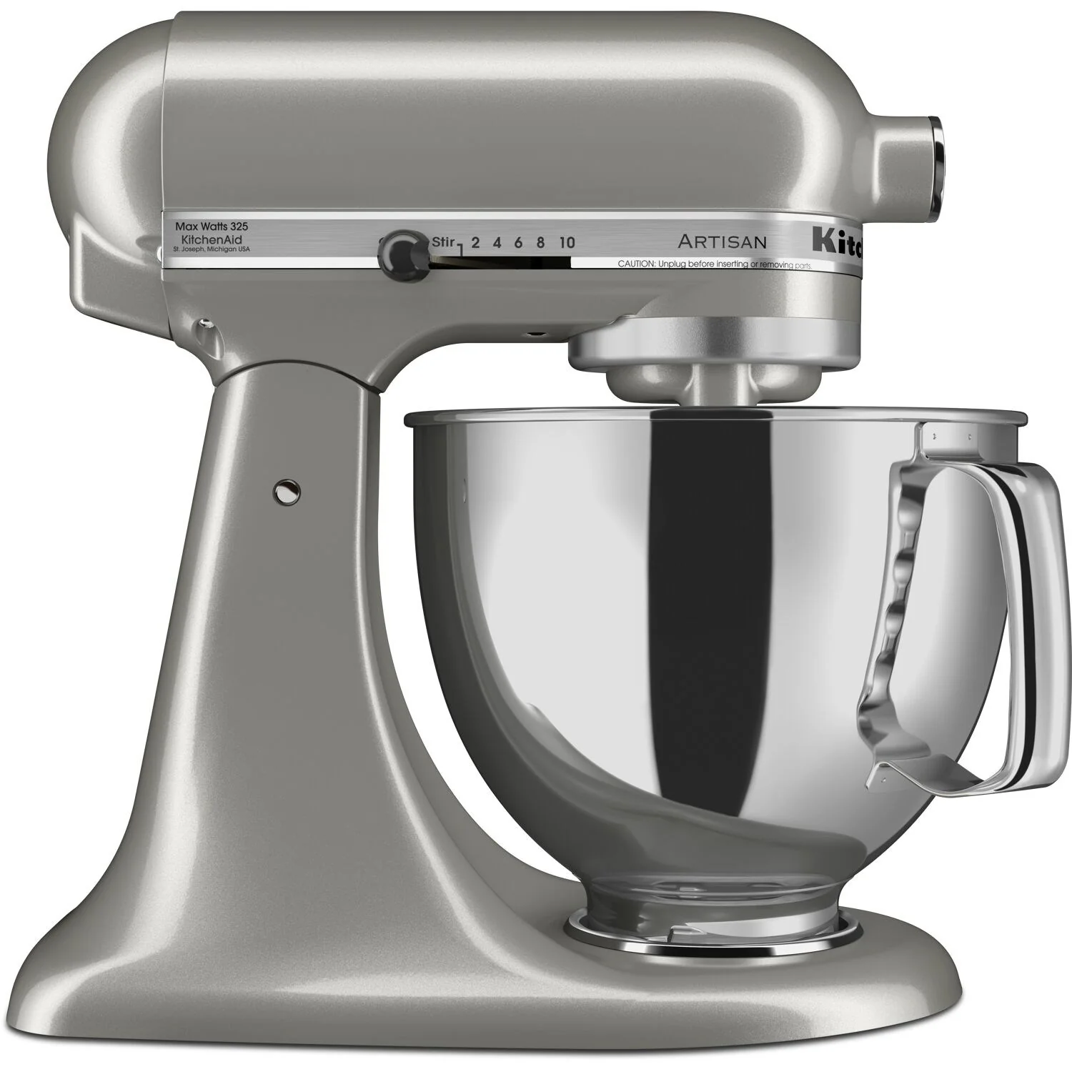 KitchenAid Artisan 5-Quart Tilt-Head Stand Mixer in Contour Silver (KSM150PSCU) - Image 7