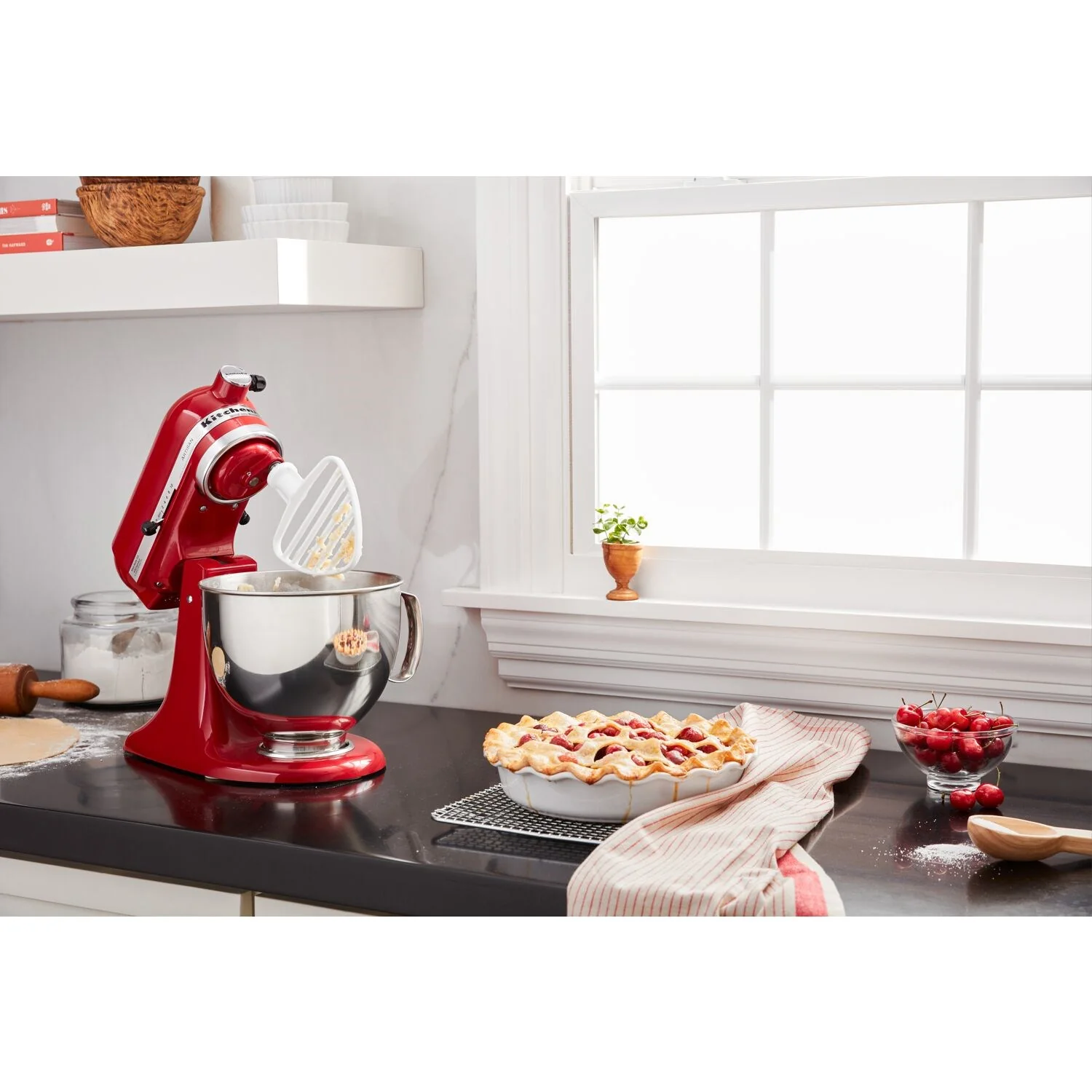 KitchenAid Artisan 5 Quart Tilt-Head Stand Mixer in Empire Red (KSM150PSER) - Image 3