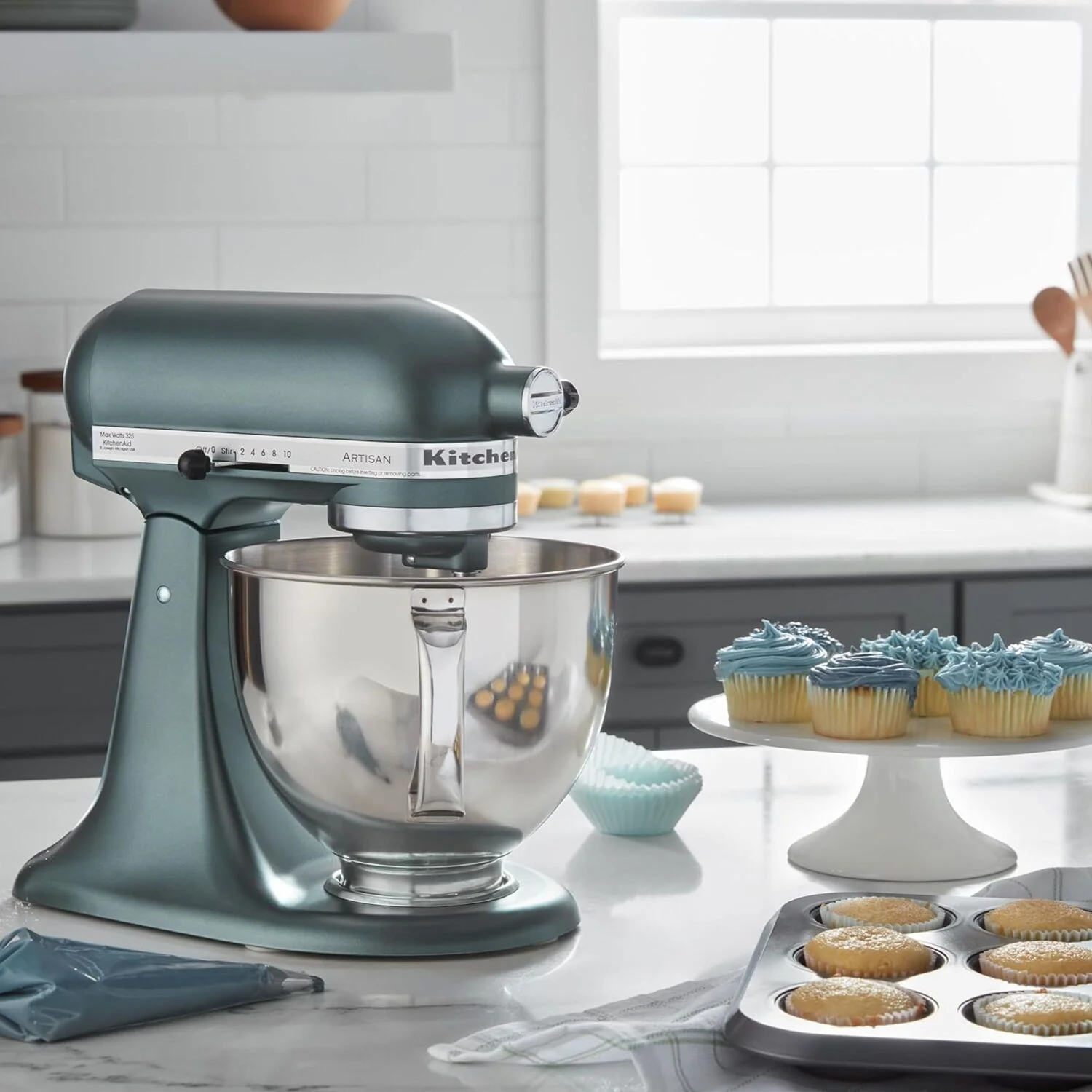 KitchenAid Artisan 5 Quart Tilt-Head Stand Mixer in Juniper (KSM150PSJP) - Image 2