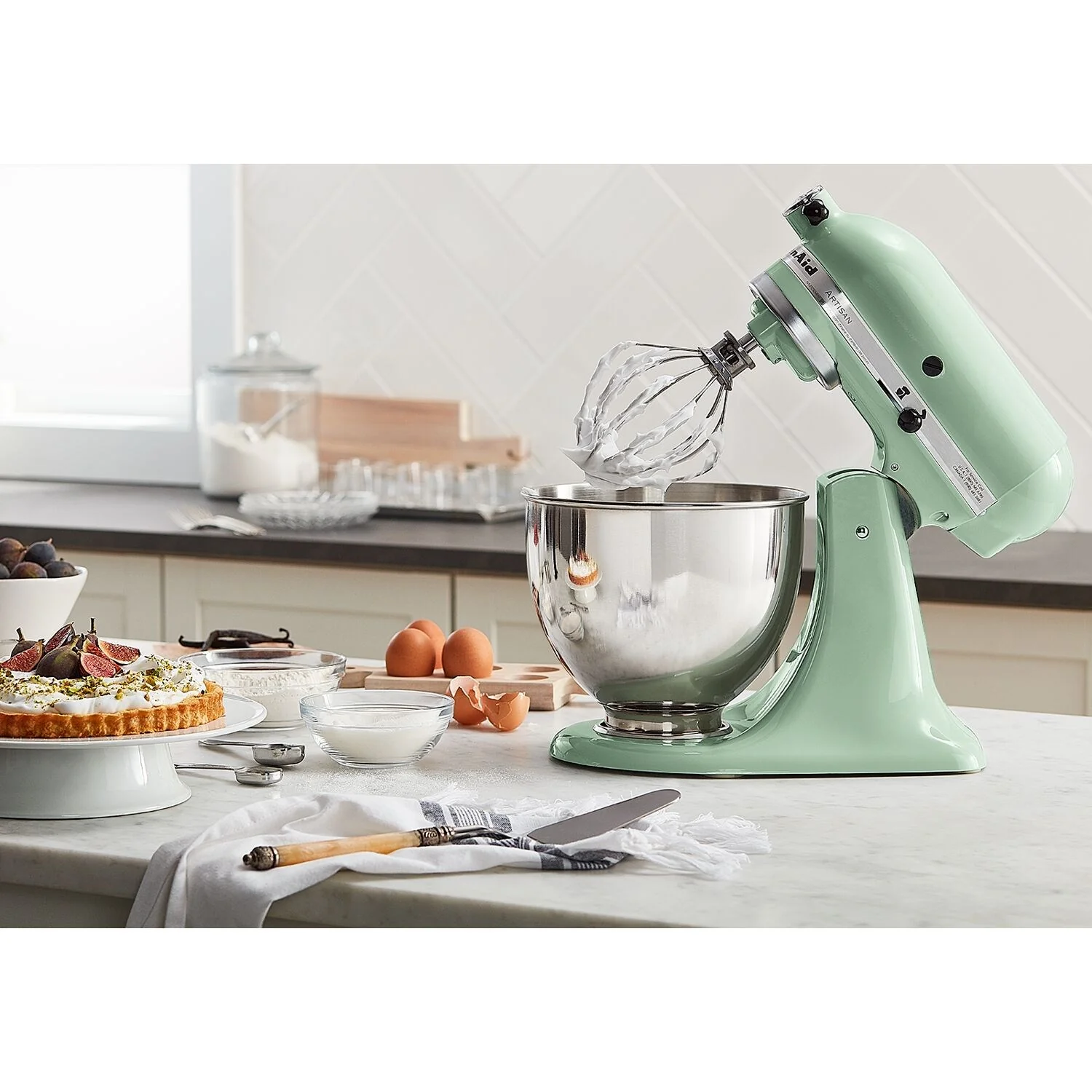 KitchenAid Artisan 5-Quart Tilt-Head Stand Mixer in Pistachio (KSM150PSPT) - Image 4