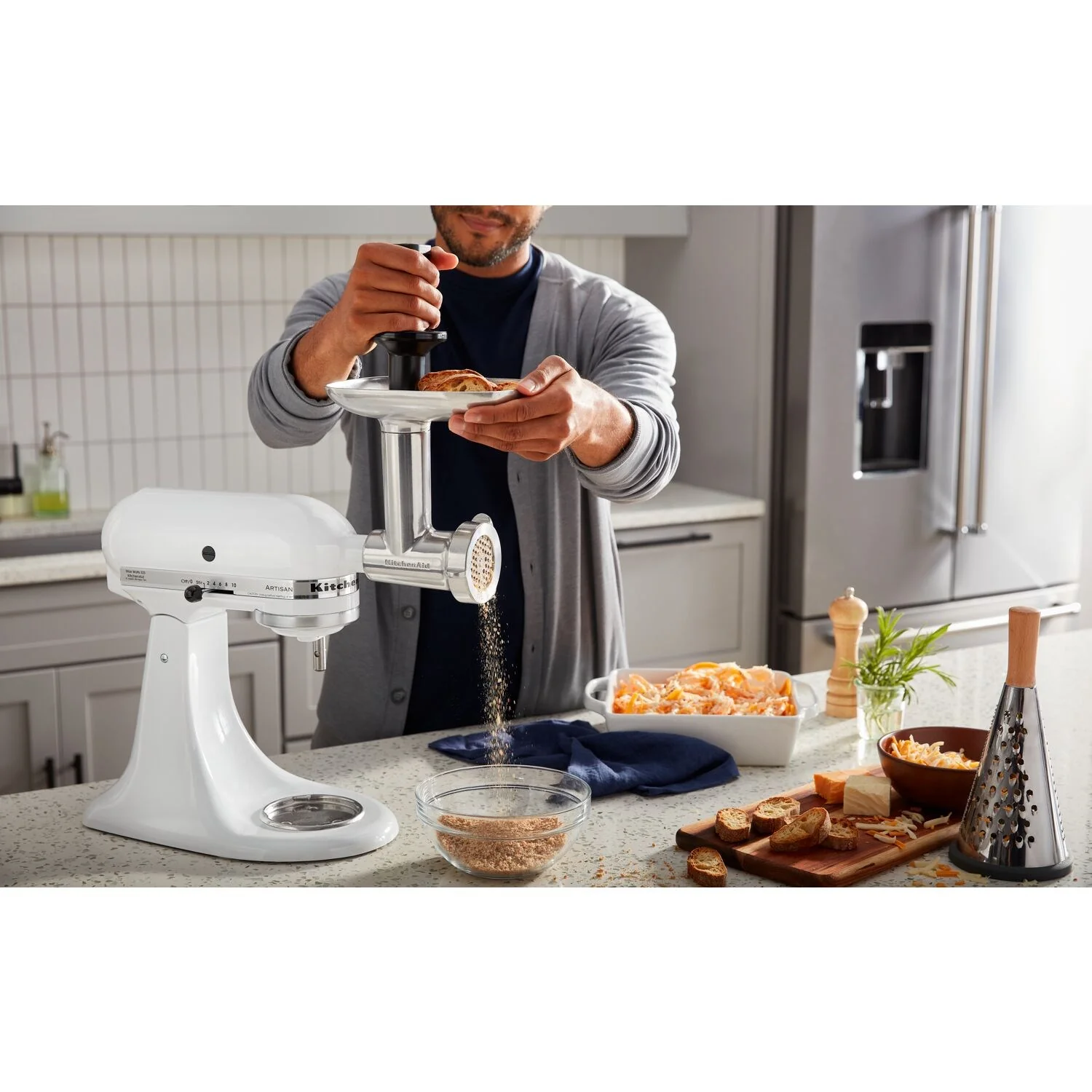 KitchenAid Artisan 5-Quart Tilt-Head Stand Mixer in White (KSM150PSWH) - Image 5