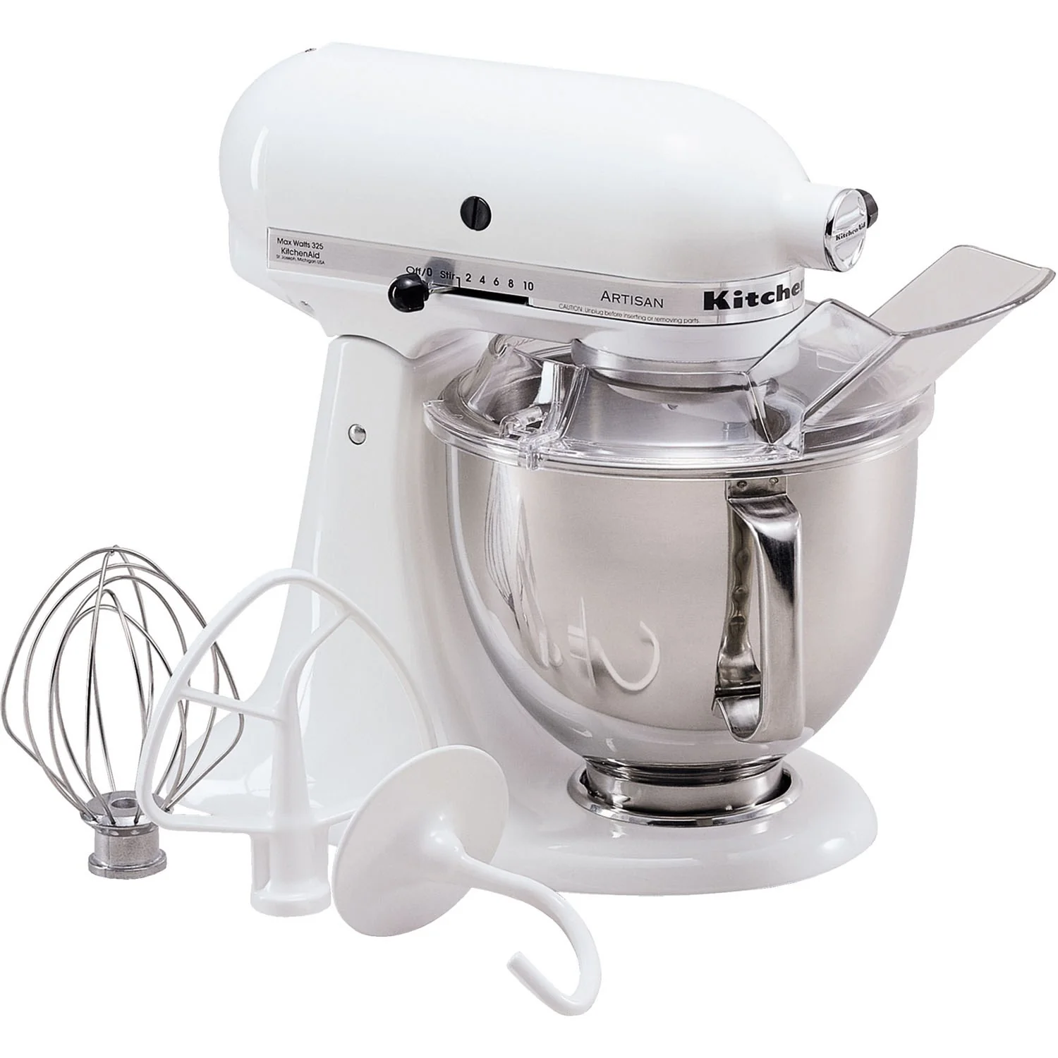 KitchenAid Artisan 5-Quart Tilt-Head Stand Mixer in White (KSM150PSWH) - Image 6