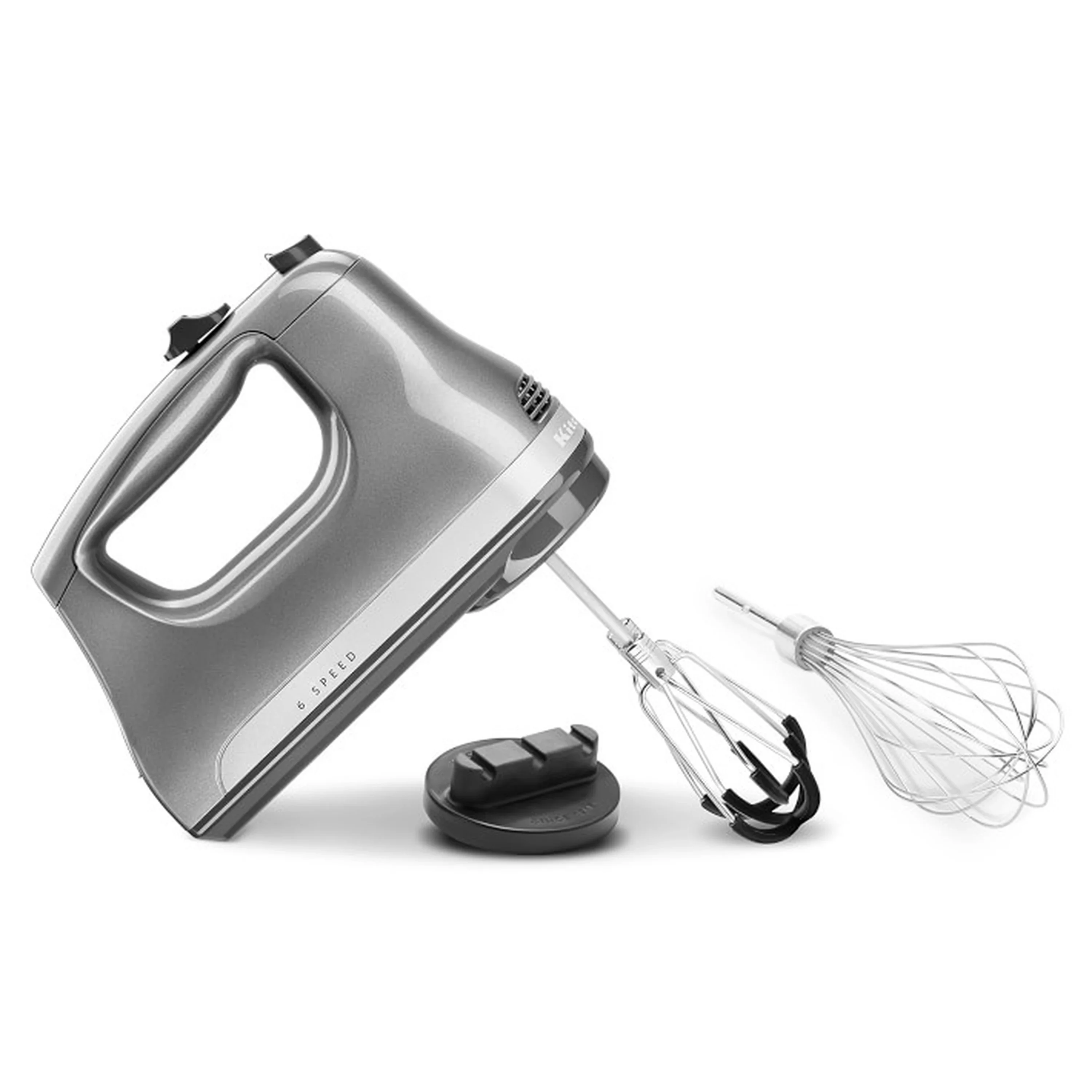 KitchenAid 6-Speed Ultra Power Hand Mixer with Flex Edge Beaters in Contour Silver (KHM6118CU) - Image 3