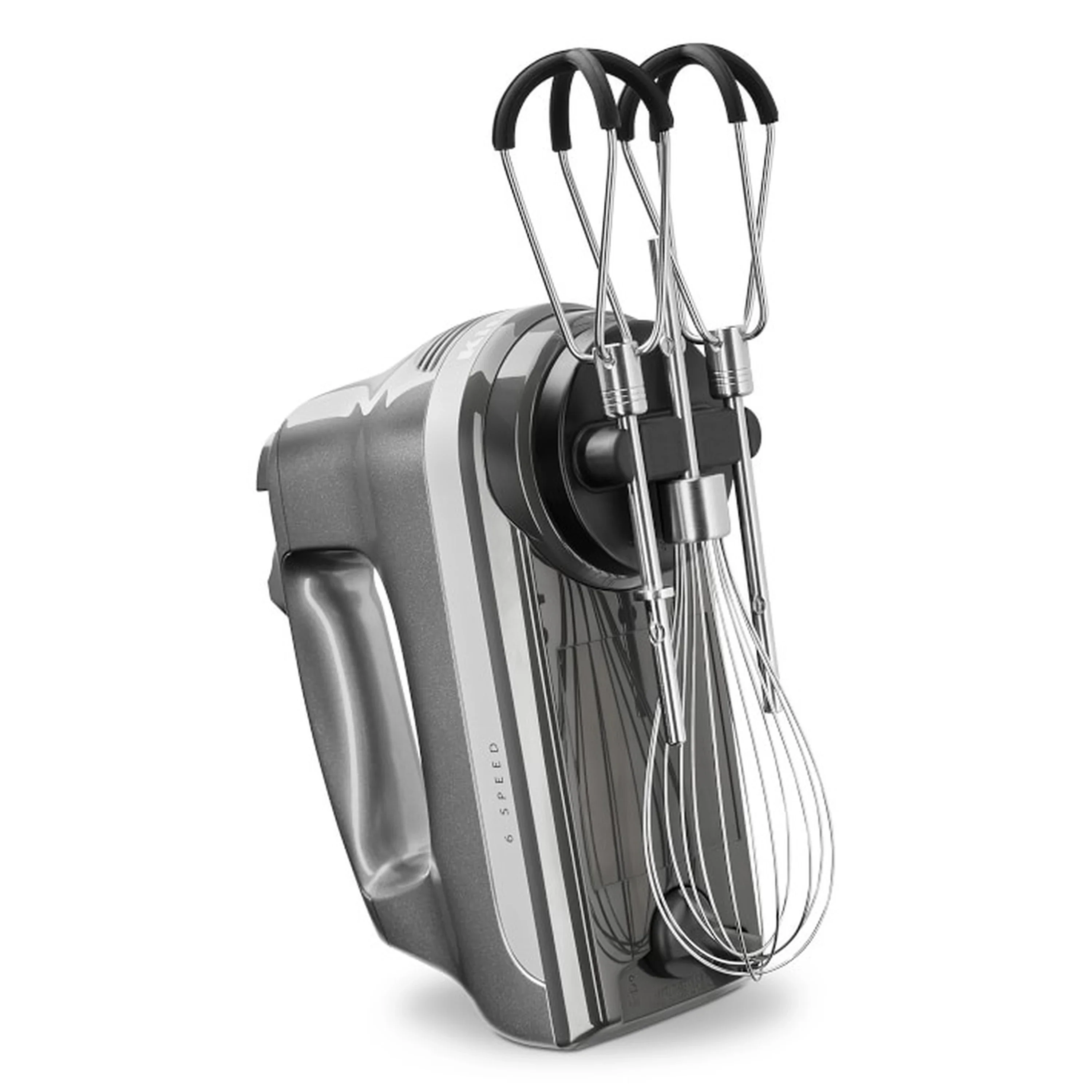 KitchenAid 6-Speed Ultra Power Hand Mixer with Flex Edge Beaters in Contour Silver (KHM6118CU) - Image 4
