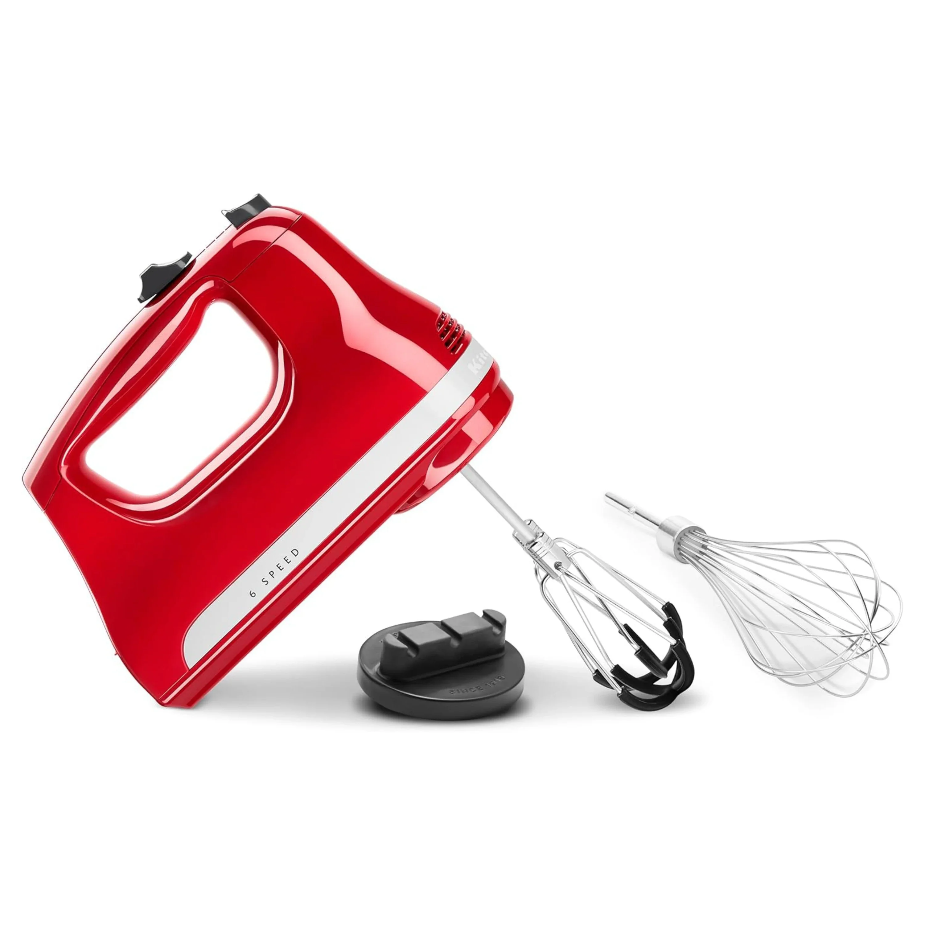 KitchenAid 6-Speed Ultra Power Hand Mixer with Flex Edge Beaters in Empire Red (KHM6118ER) - Image 5
