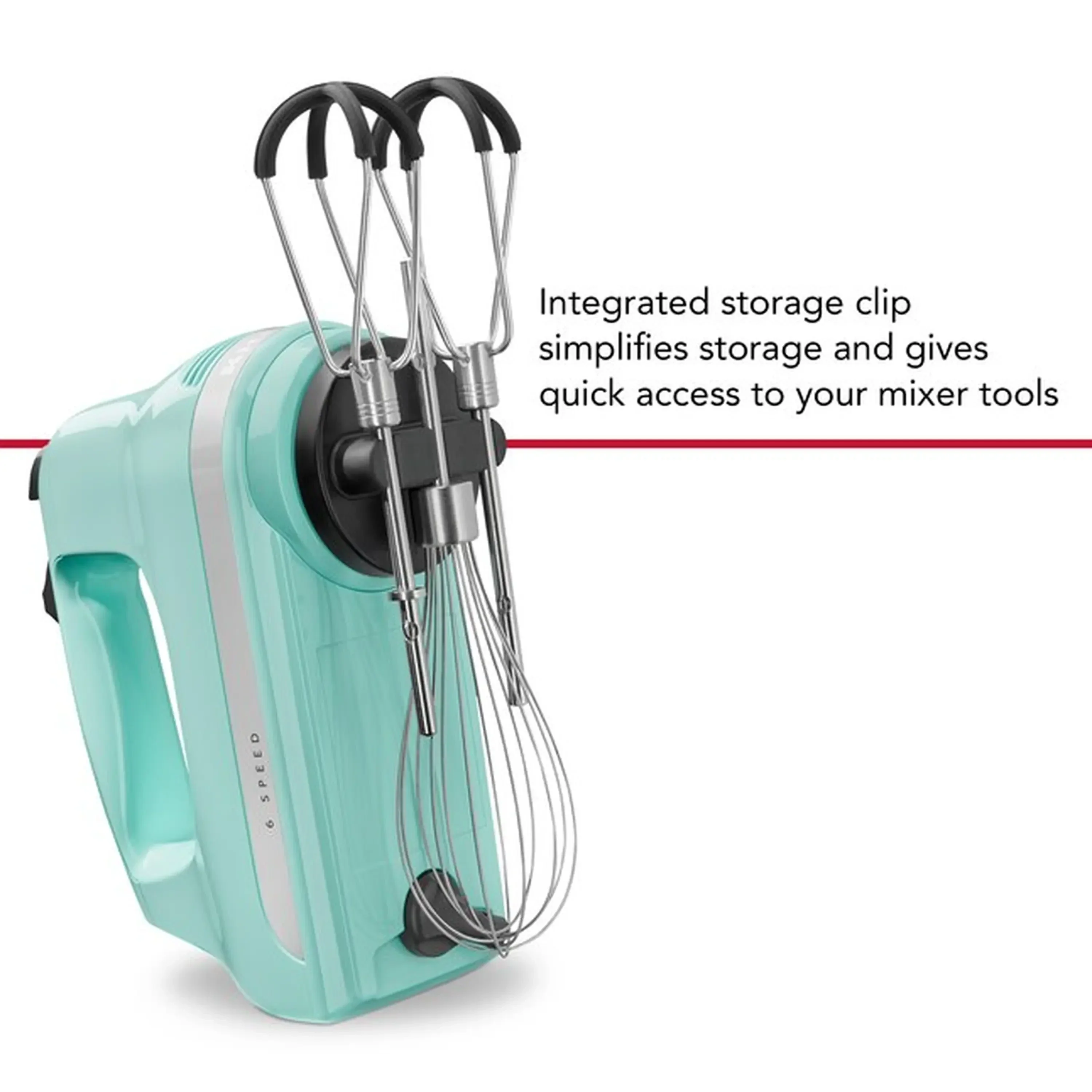 KitchenAid 6-Speed Ultra Power Hand Mixer with Flex Edge Beaters in Ice (KHM6118IC) - Image 5