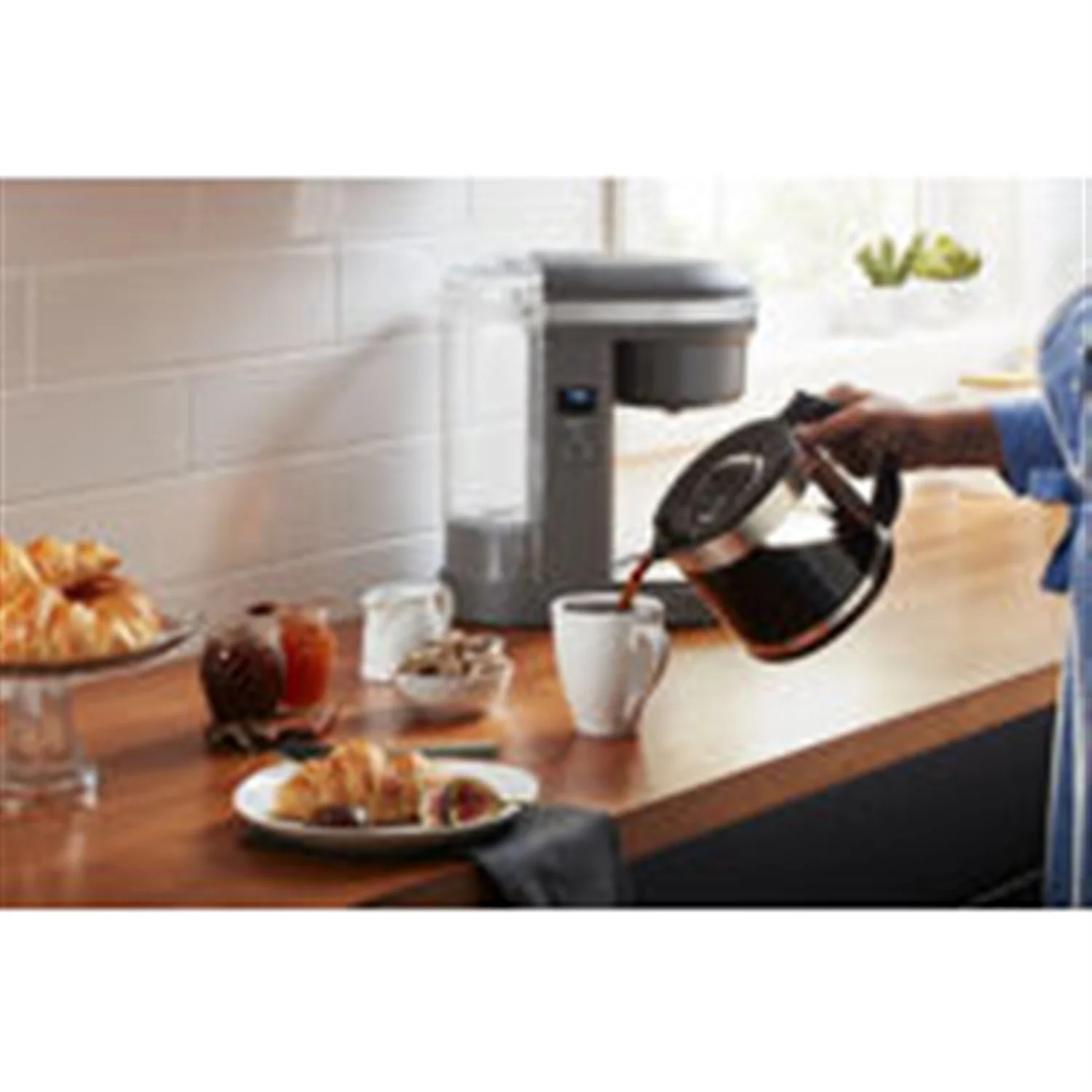 KitchenAid 12-Cup Drip Coffee Brewer with Spiral Showerhead in Charcoal Grey (KCM1208DG) - Image 2