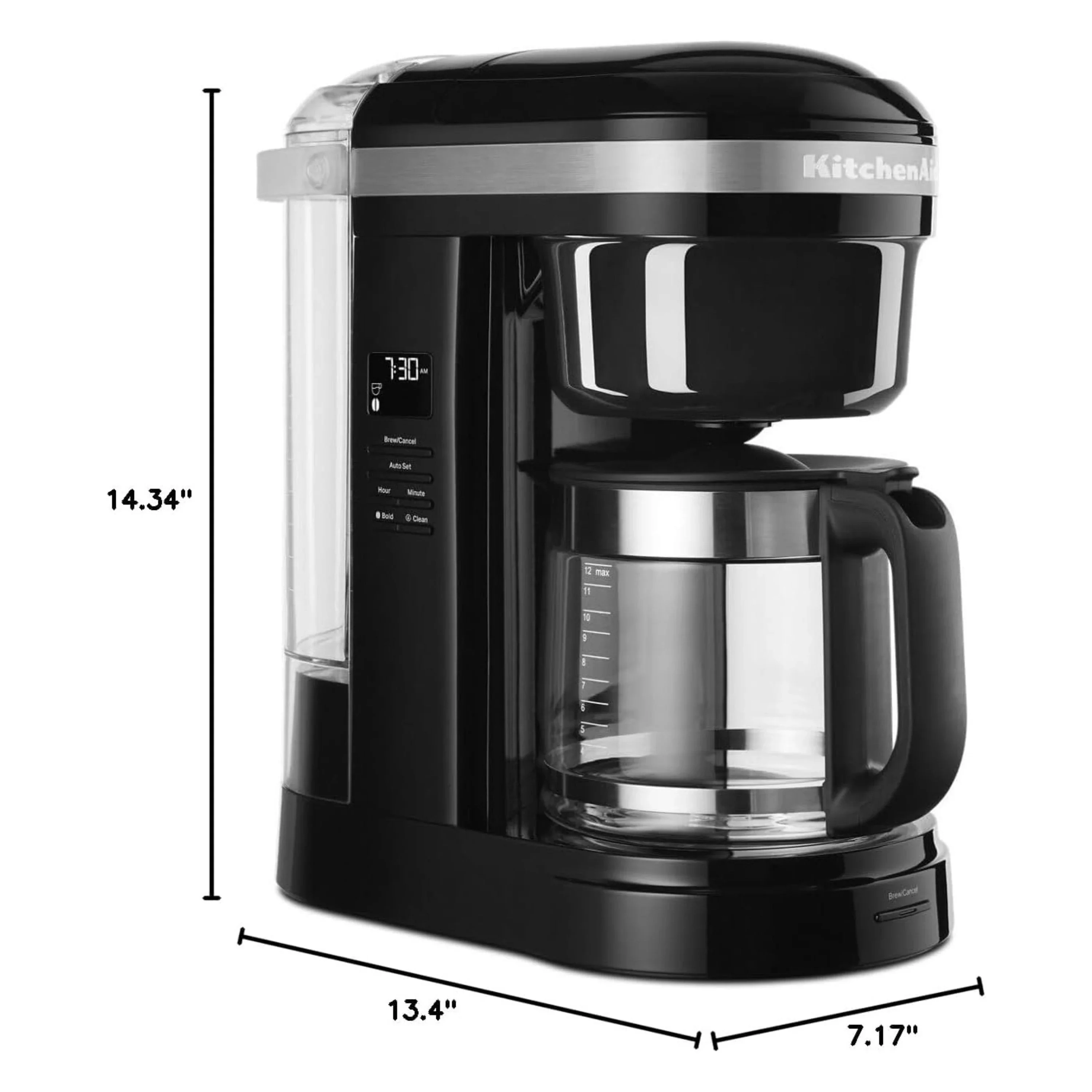 KitchenAid 12-Cup Drip Coffee Brewer with Spiral Showerhead in Onyx Black (KCM1208OB) - Image 6
