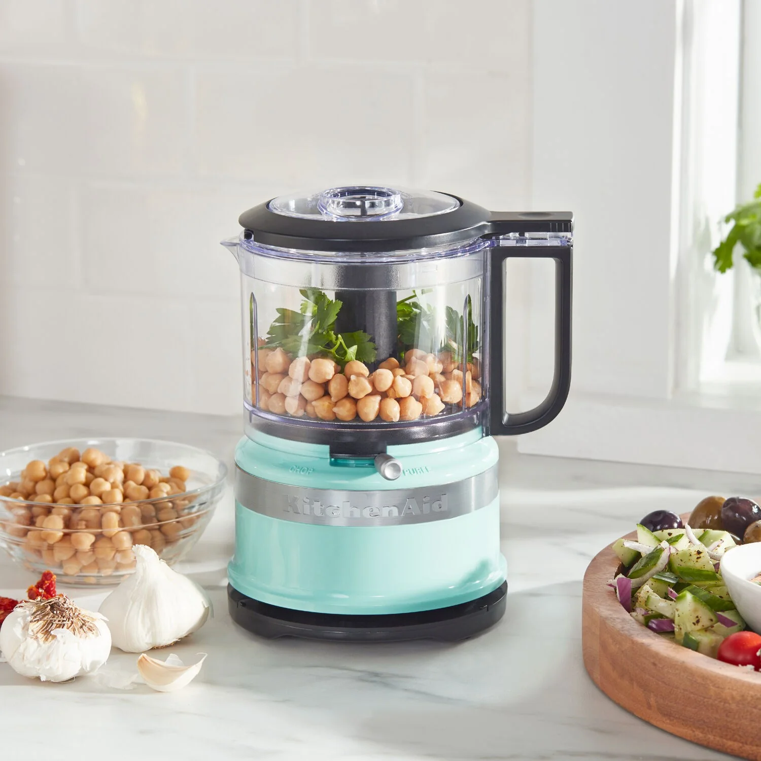 KitchenAid 3.5 Cup Food Chopper Chop, Mix & Puree in Ice Blue (KFC3516IC) - Image 2